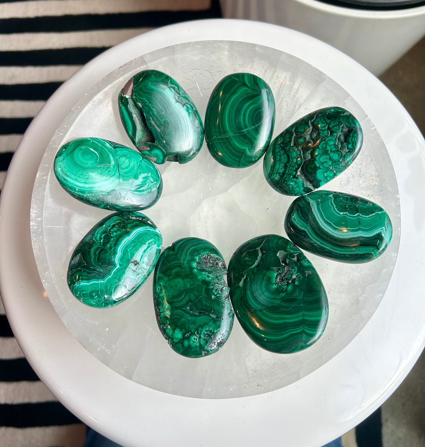 Malachite Palm Stone