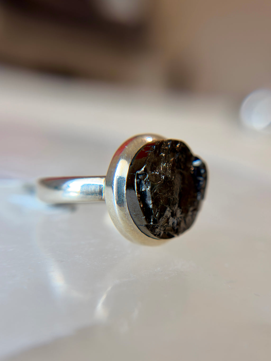 Shungite from Russia Ring Size 9