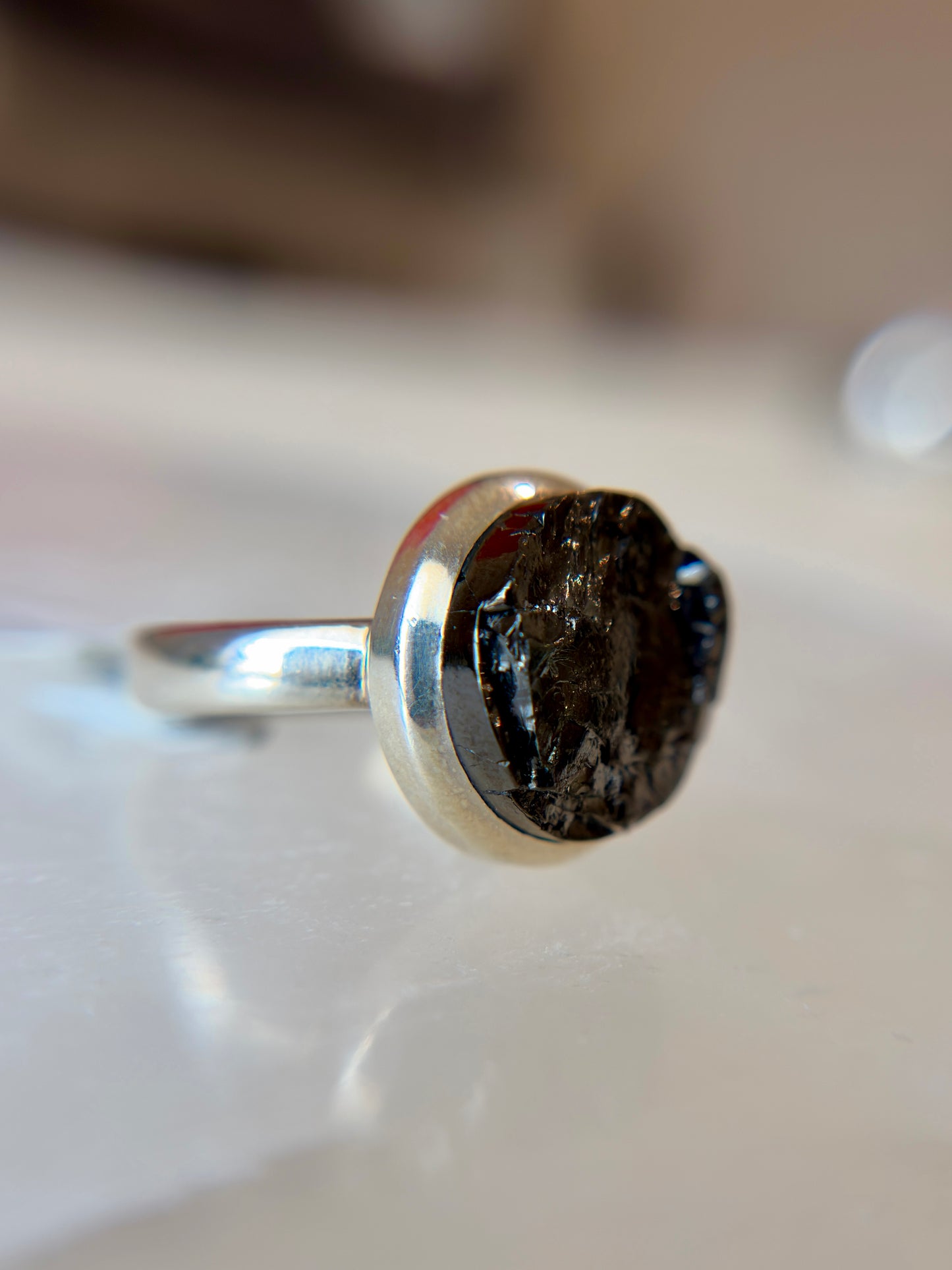 Shungite from Russia Ring Size 9