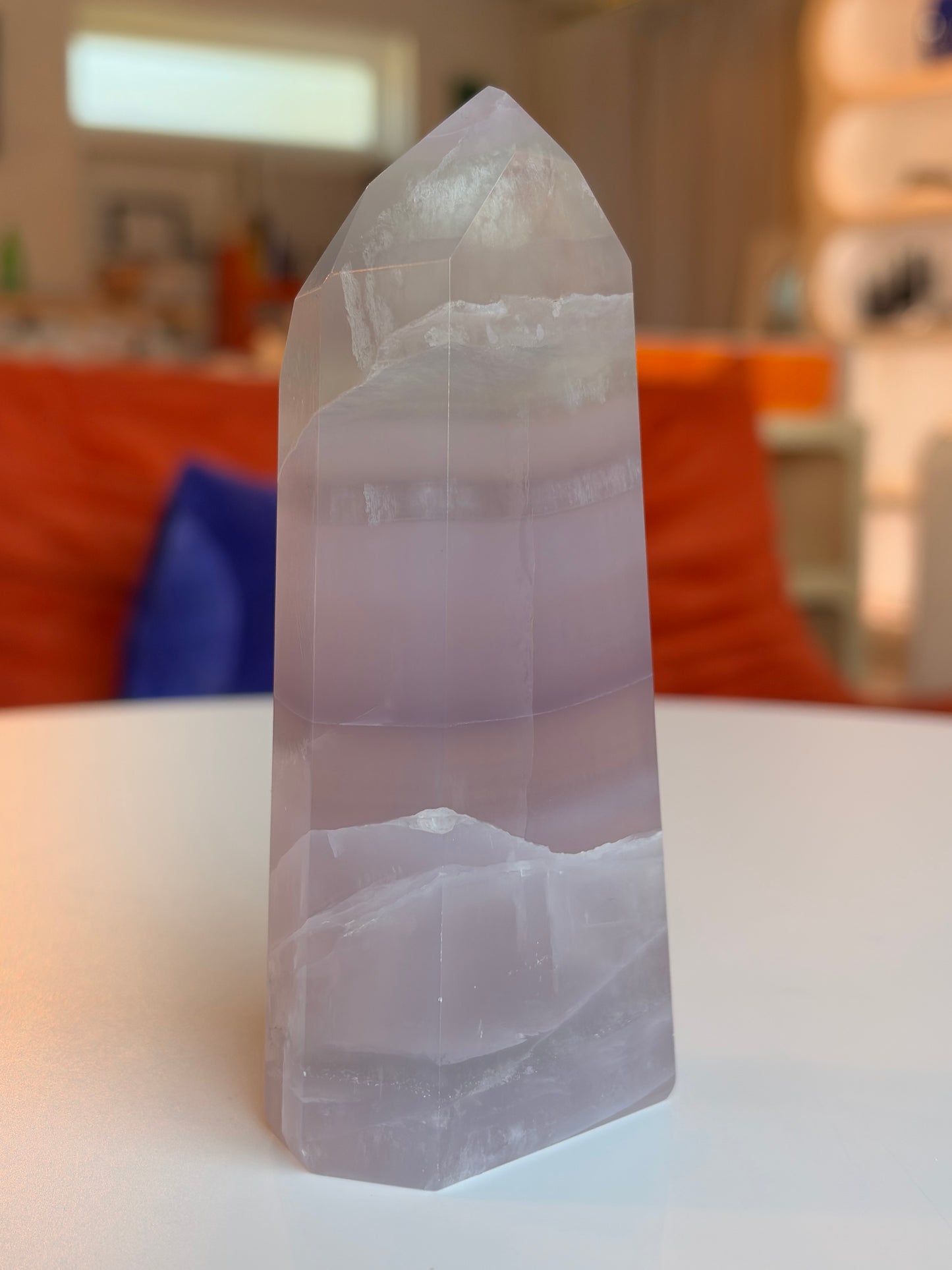 Lavender Rainbow Fluorite Tower LF07