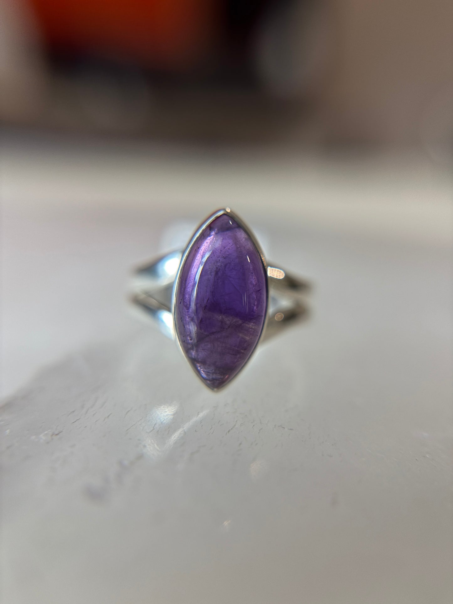 Amethyst Ring Size 5 Sterling Silver