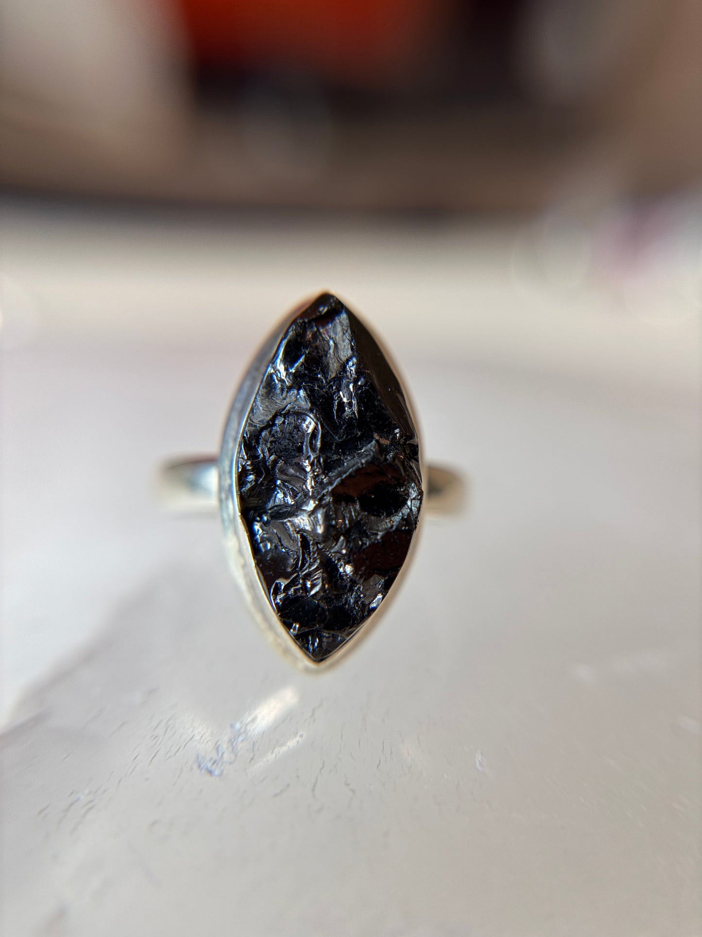 Shungite Ring Size 11 Sterling Silver