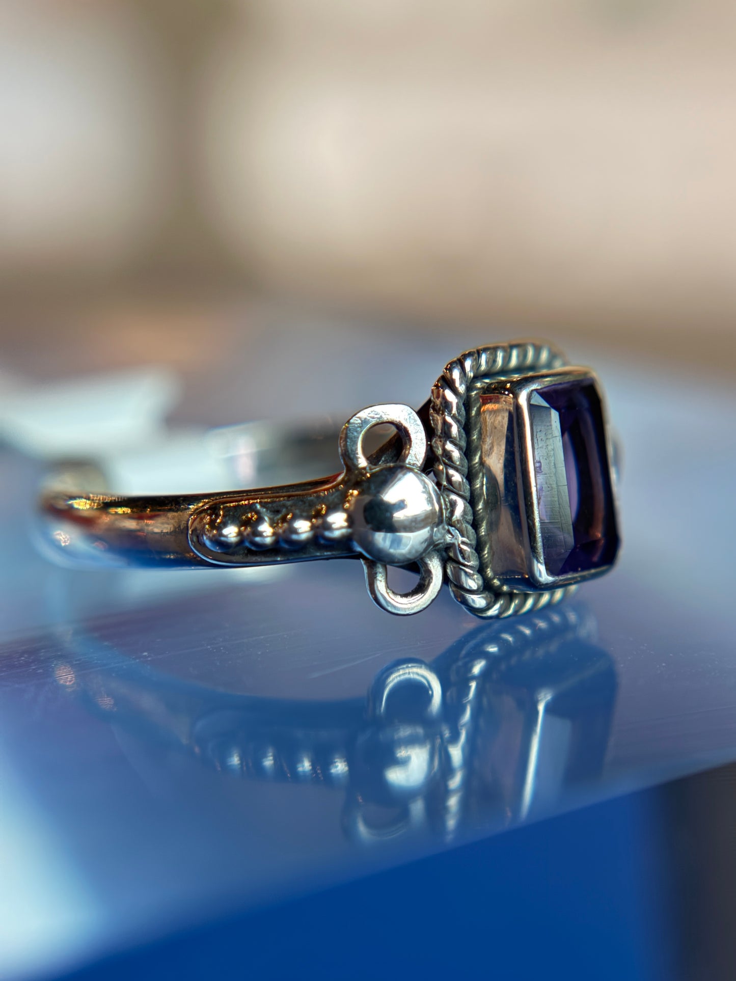 Amethyst Ring Sterling Silver