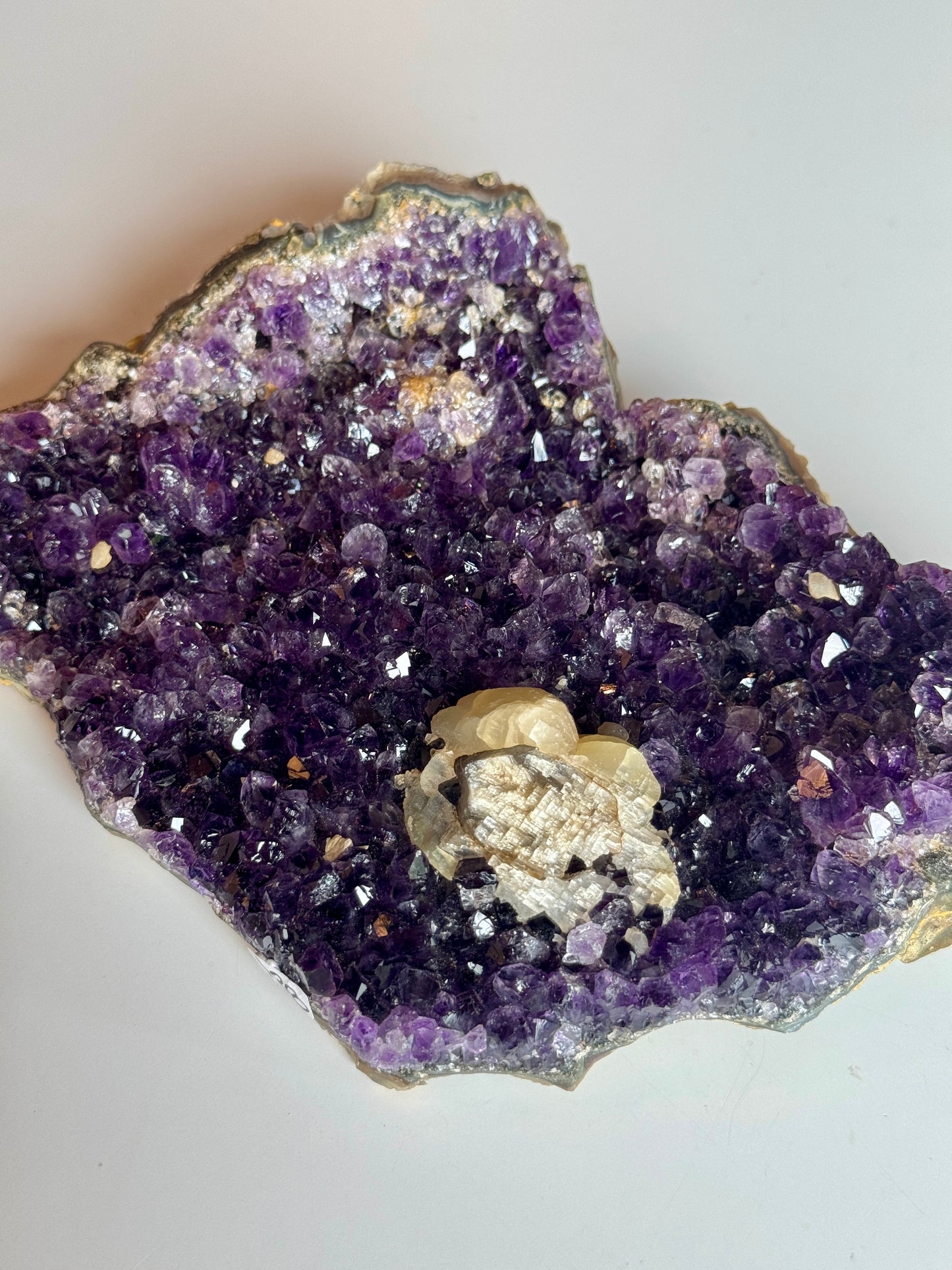 Amethyst Cluster with Calcite