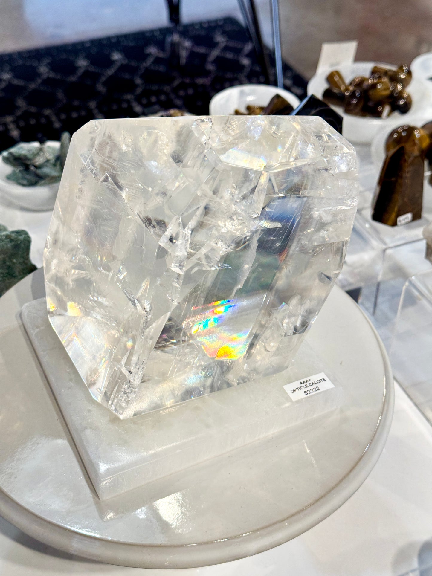 Large Rare Extra Grade Optical Calcite Freeform / Iceland Spar