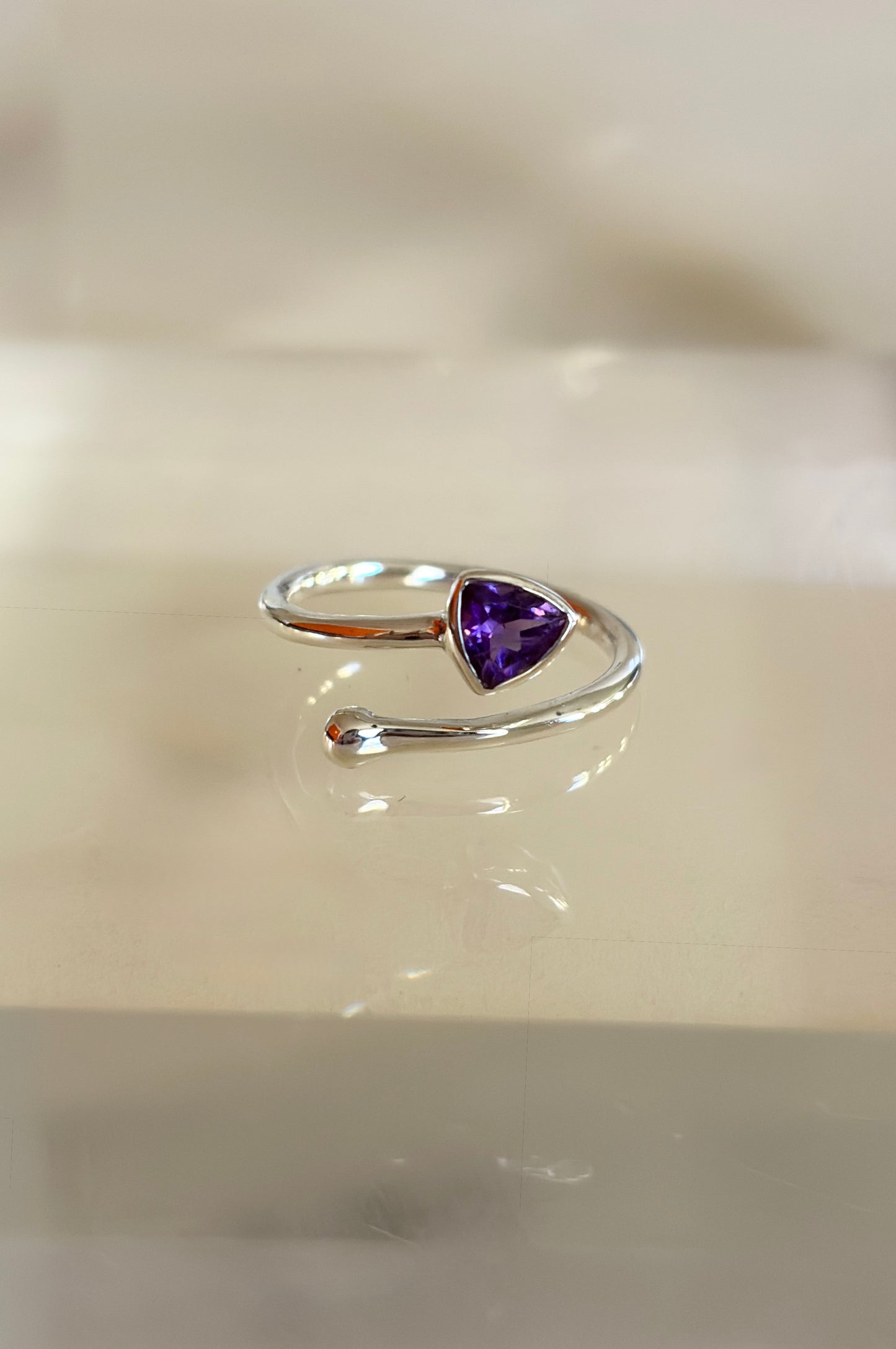 Amethyst Adjustable Ring Size 5-7