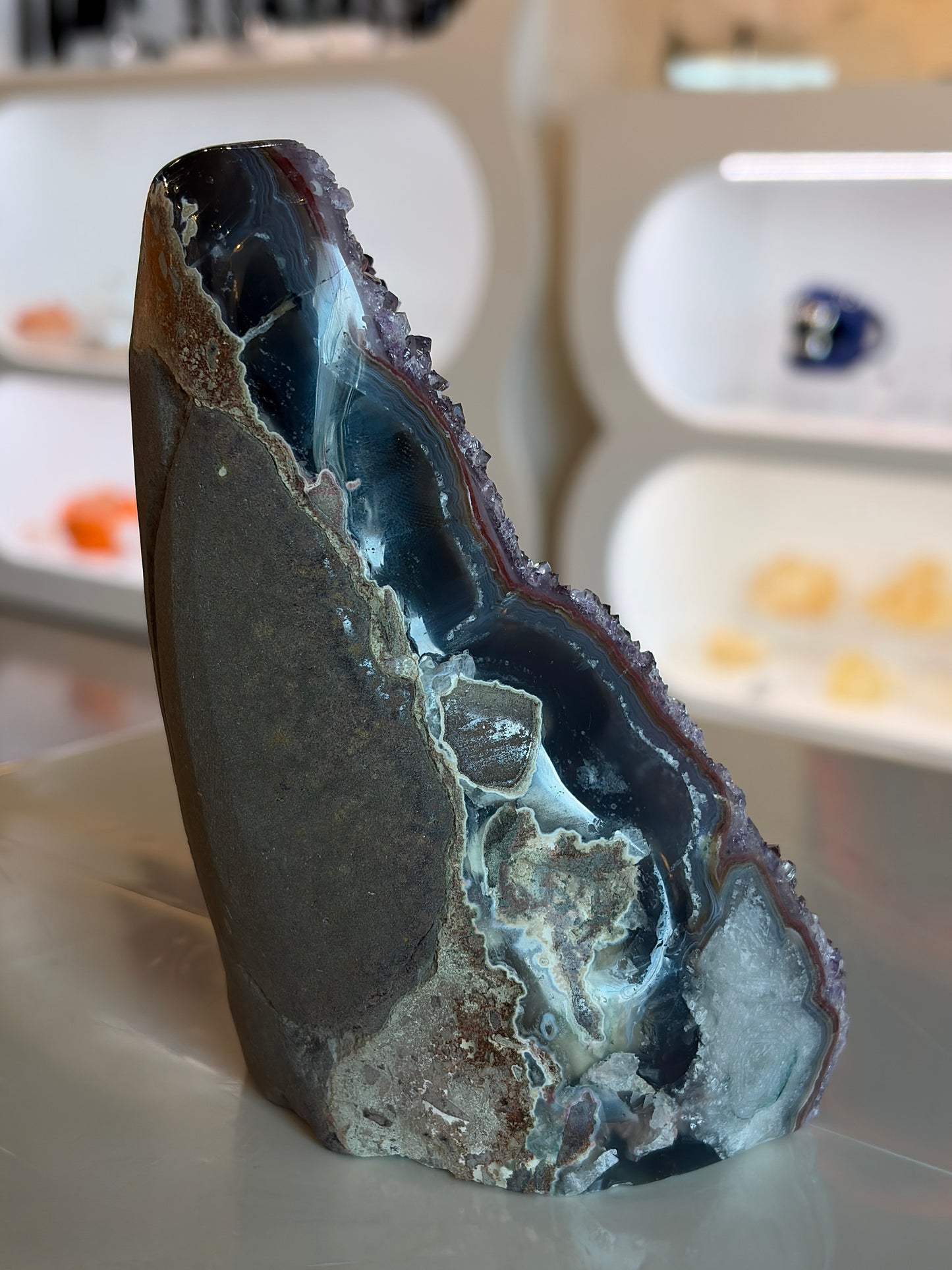Uruguayan Red Amethyst Cut Base