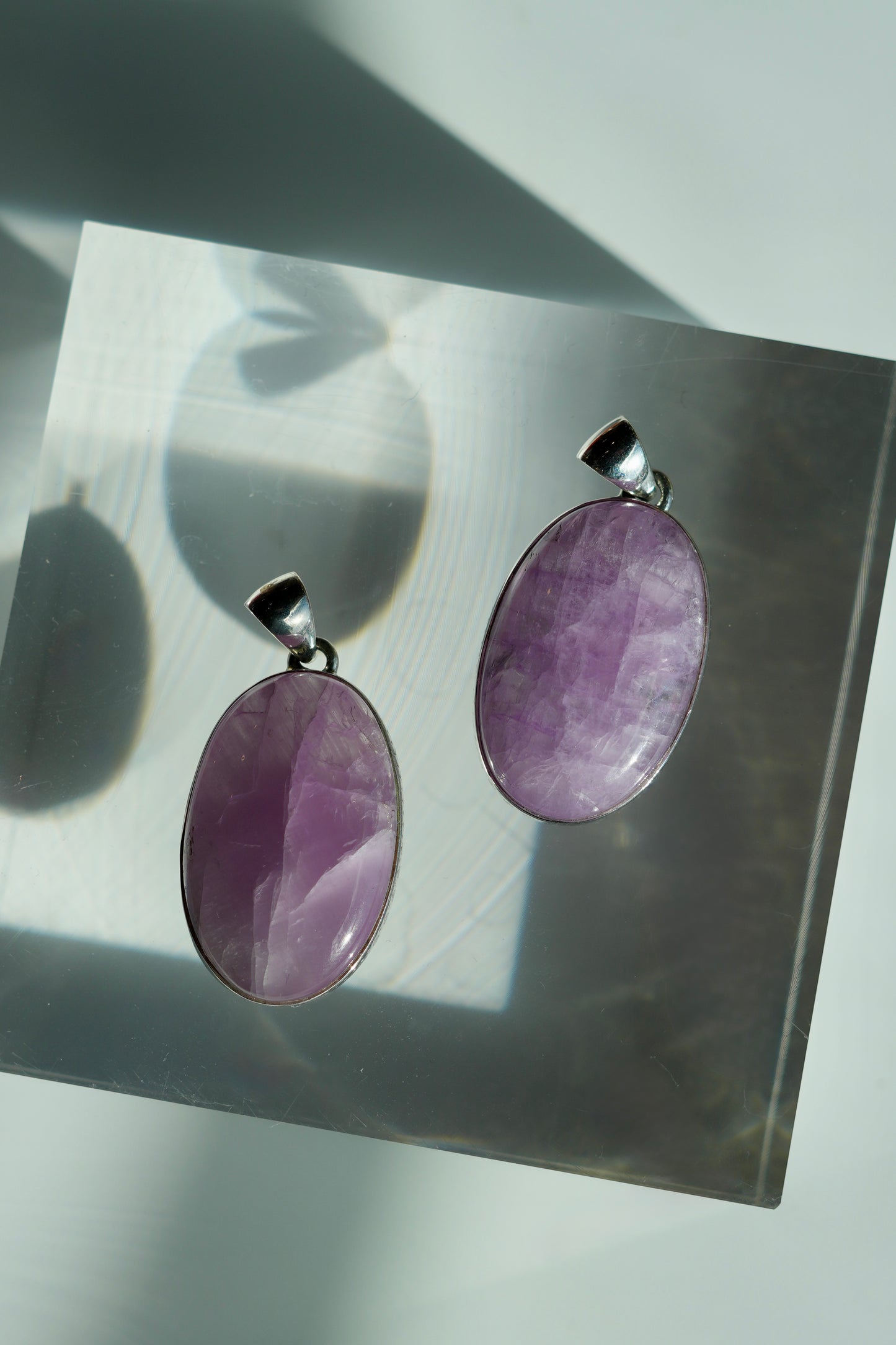 Sterling Silver Kunzite Necklace Pendant