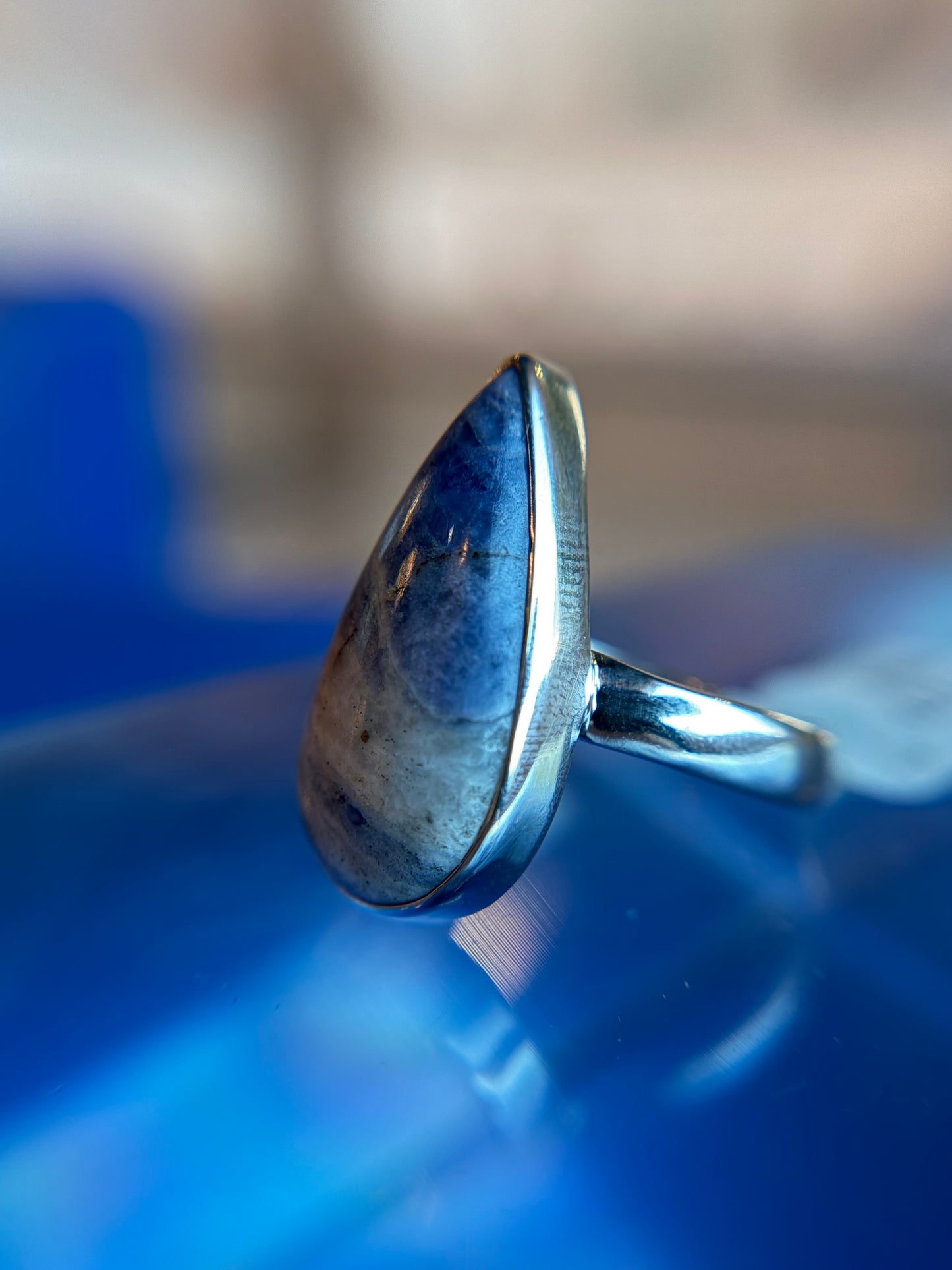 Sodalite Ring Size 7 Sterling Silver