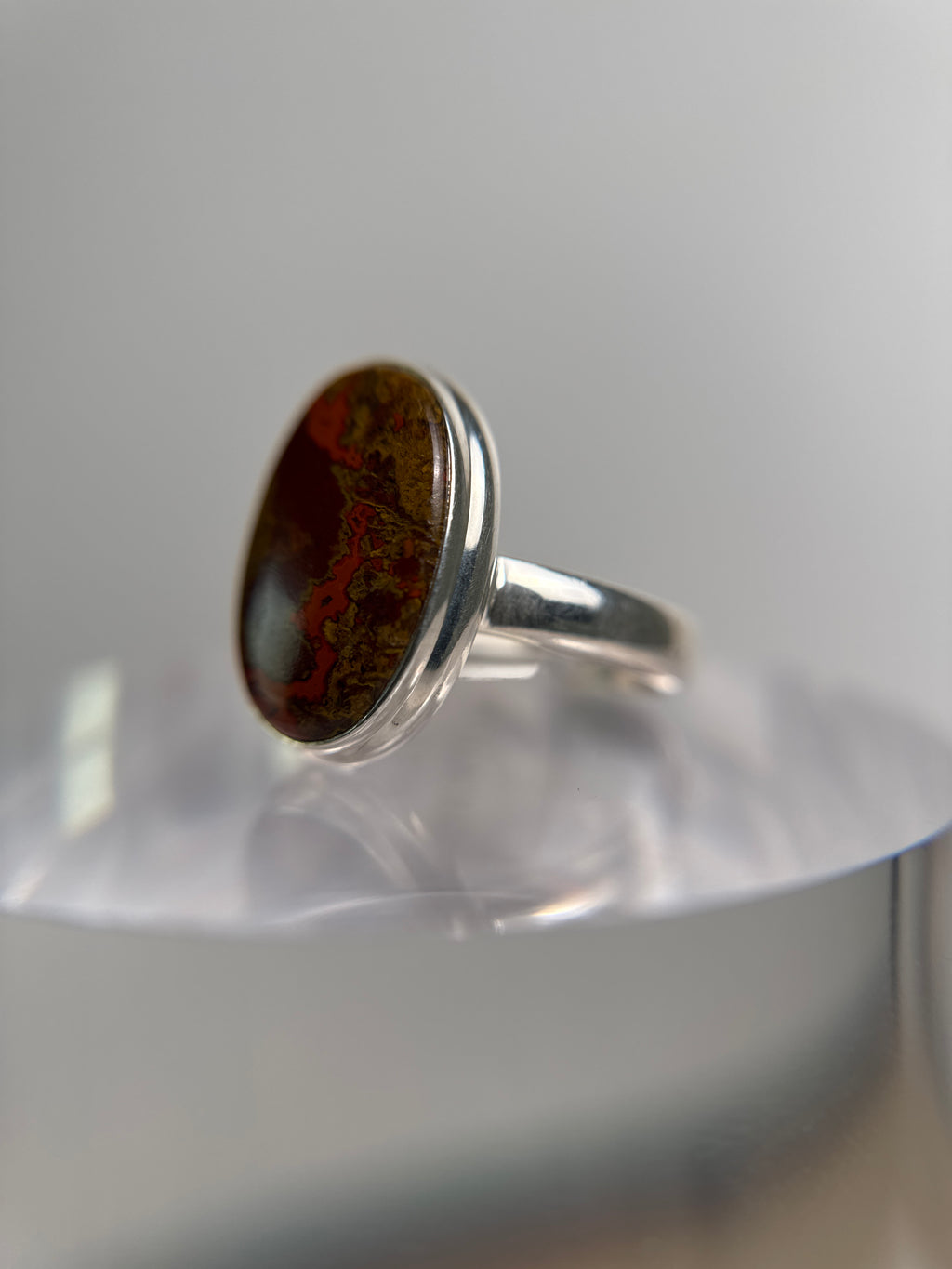 Seam Agate Ring Size 8