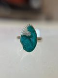 Dioptase Sterling Silver Ring Size 5