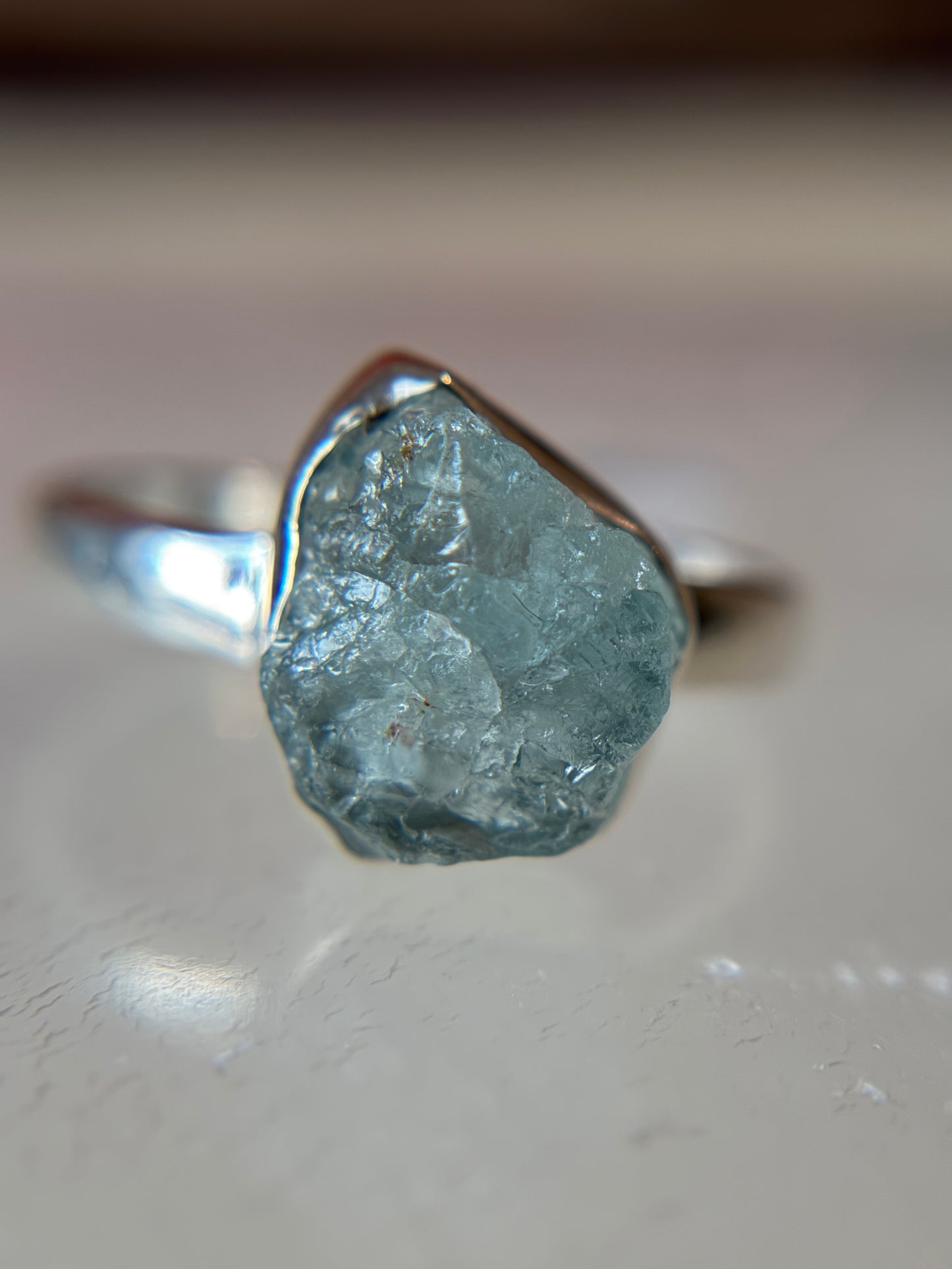 Aquamarine Ring Size 11 Sterling Silver