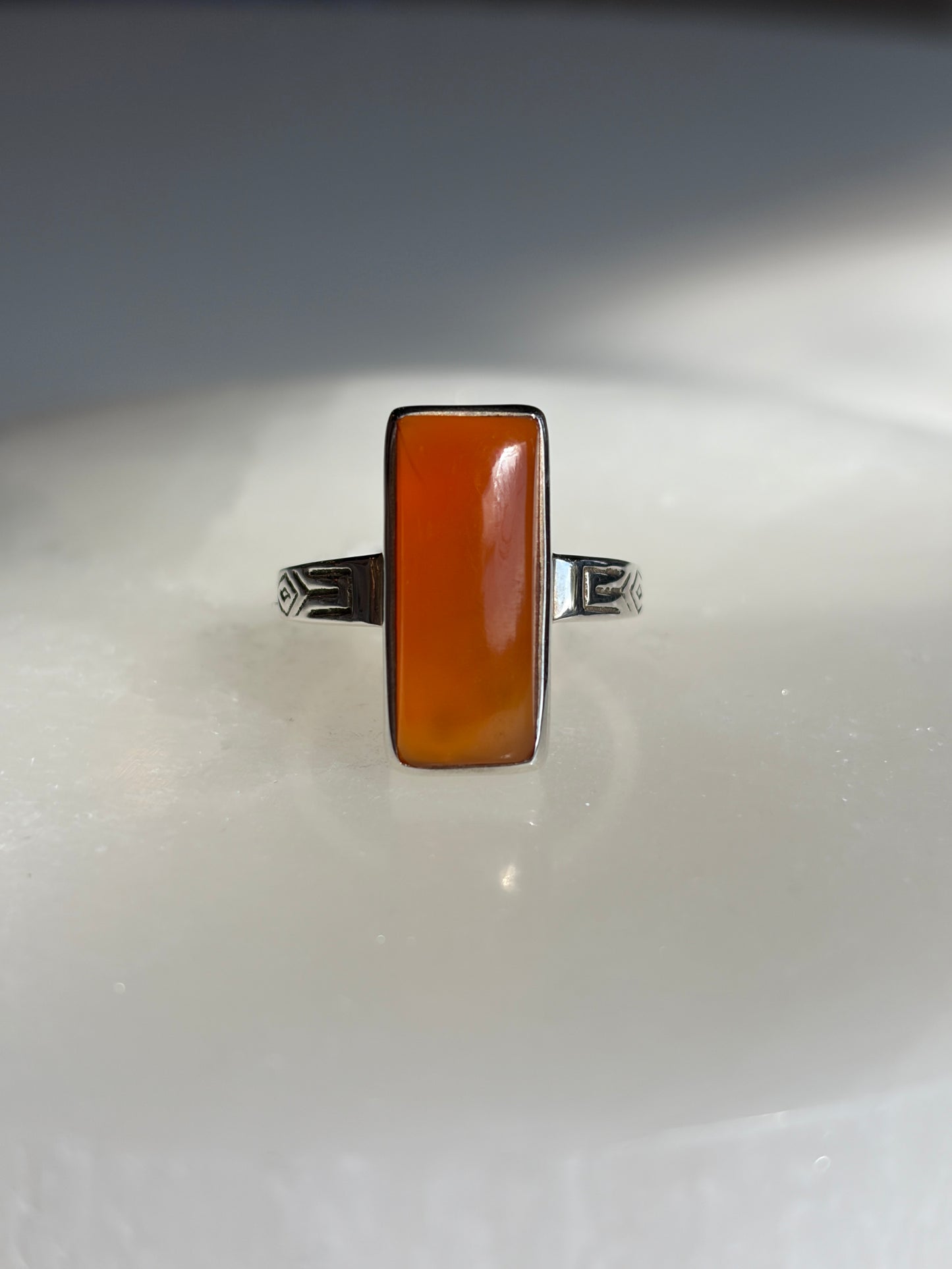 Carnelian Ring Size 6 - Sterling Silver .925