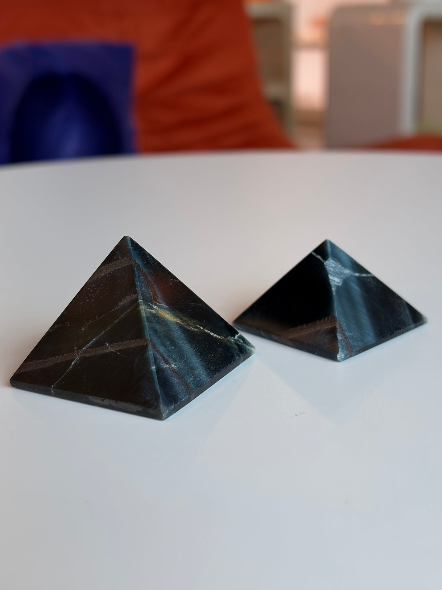 Small Blue Tiger’s Eye Pyramids