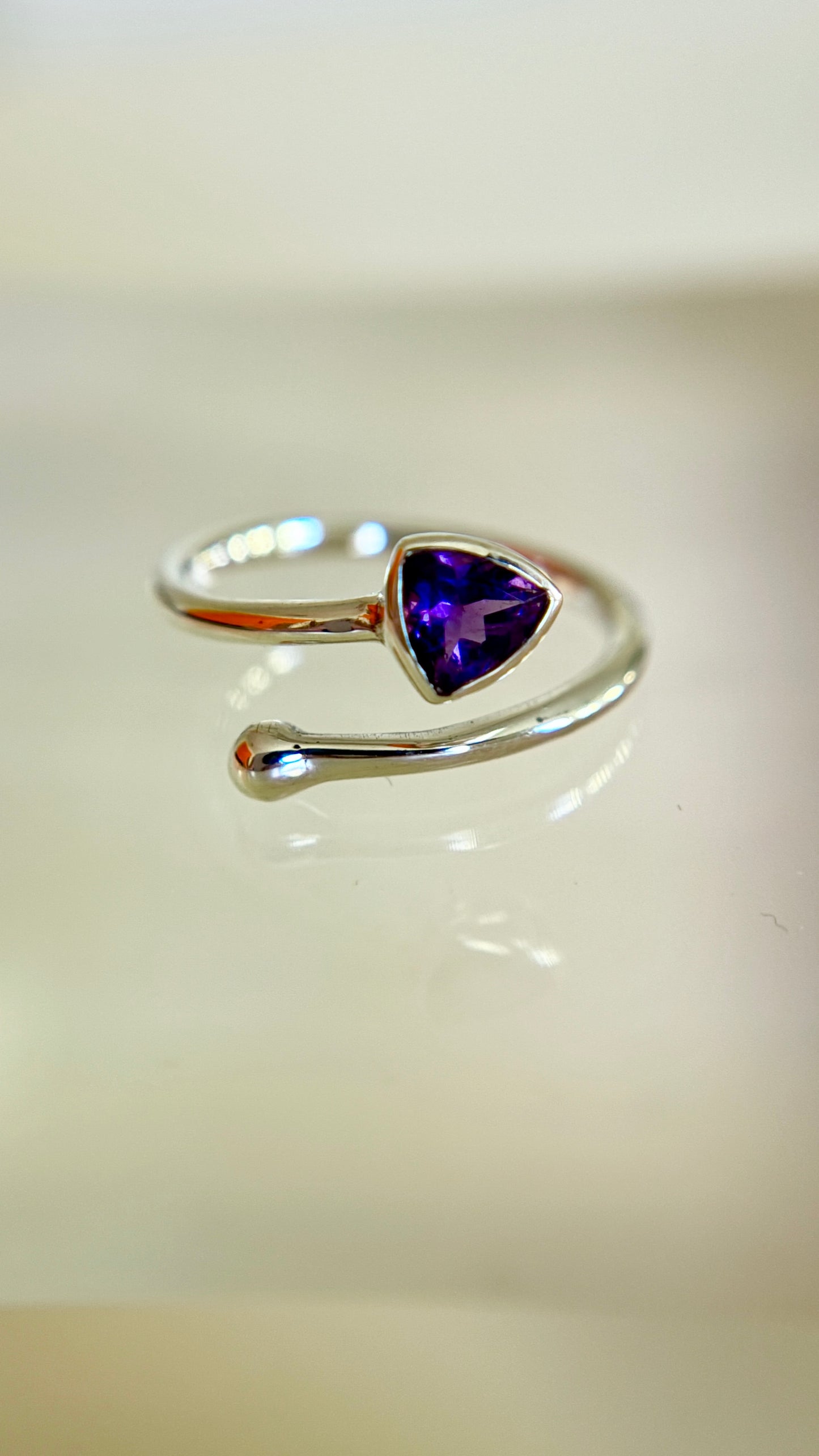 Amethyst Adjustable Ring Size 5-7
