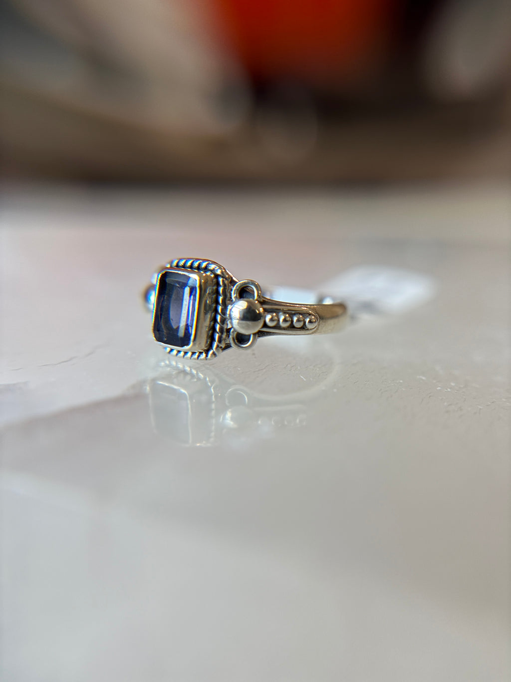 Iolite Ring from India Sterling Silver
