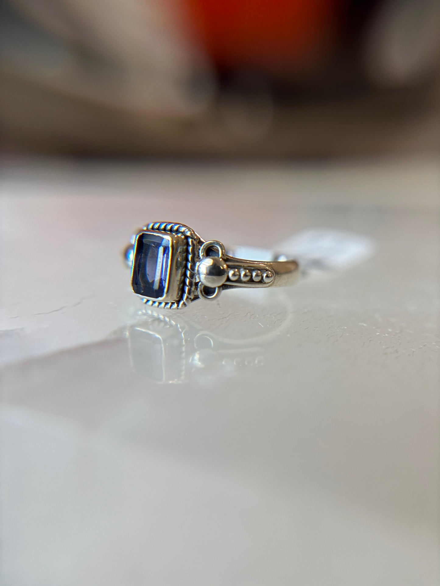 Iolite Ring from India Sterling Silver