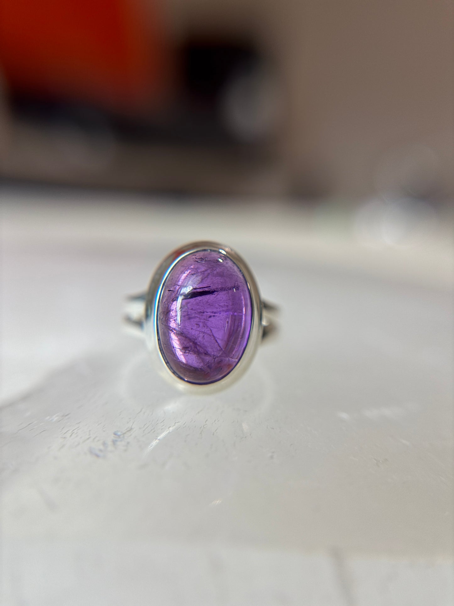 Amethyst Ring Size 6 Sterling Silver