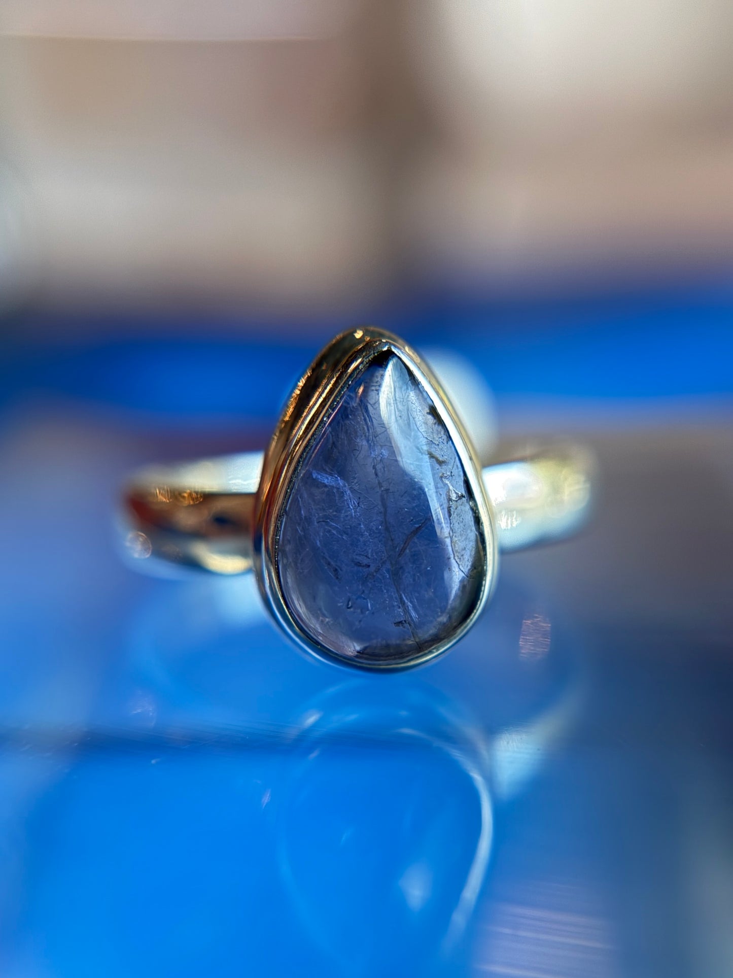 Iolite Ring Size 9 Sterling Silver