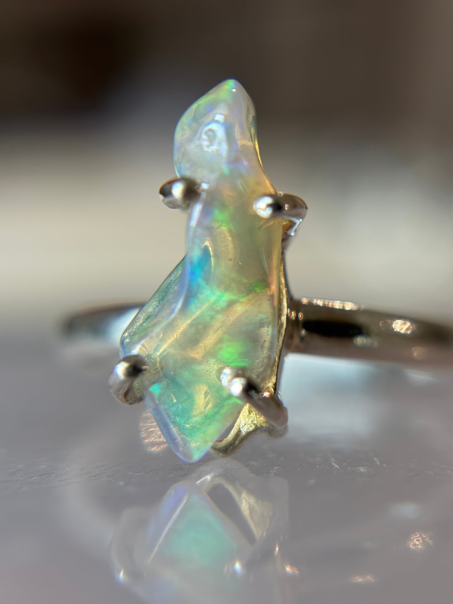 Opal Ring Size 7 Sterling Silver