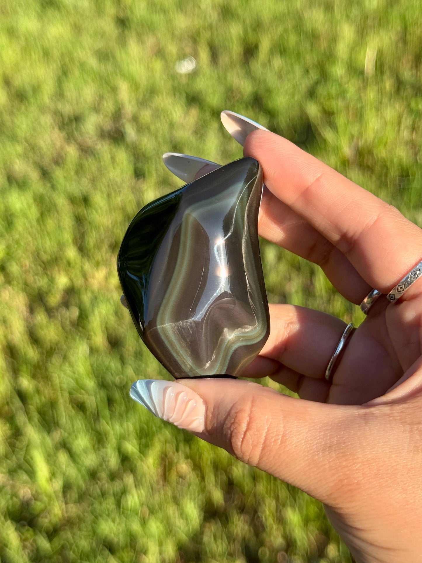 High Grade Rainbow Obsidian Freeform 📍 Mexico | RO-5