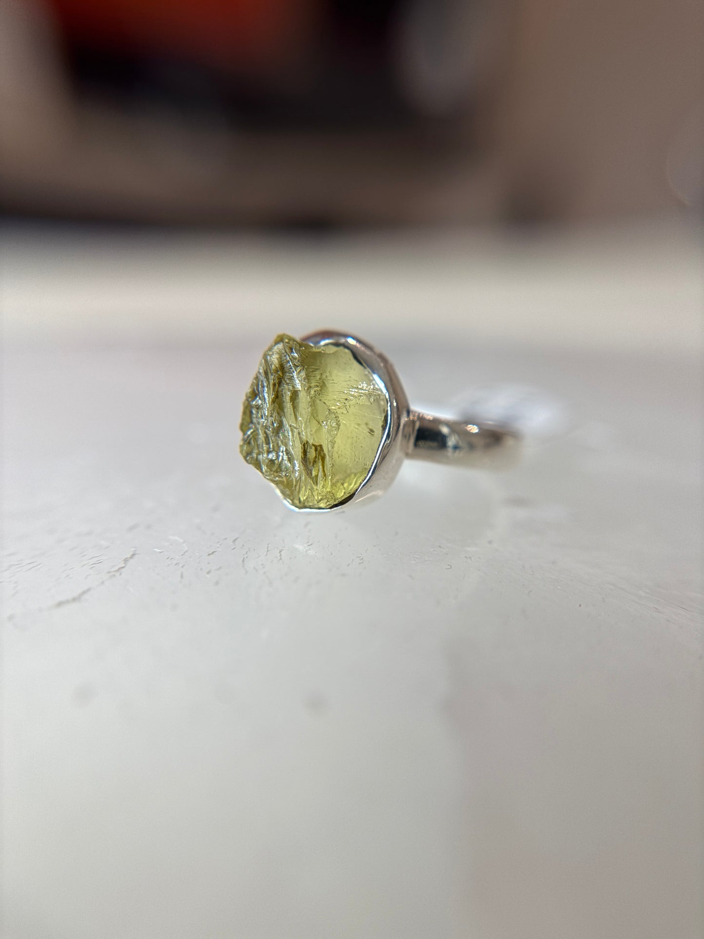 Lemon Topaz Ring Size 7 Sterling Silver