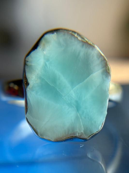 Larimar Ring Size 11 Sterling Silver