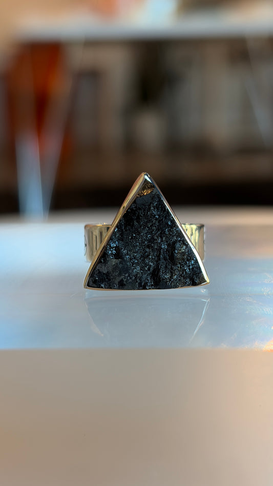 Black Tourmaline Ring Size 7