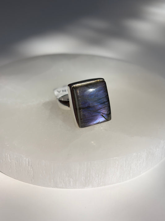 Labradorite Ring Size 8 - Sterling Silver .925