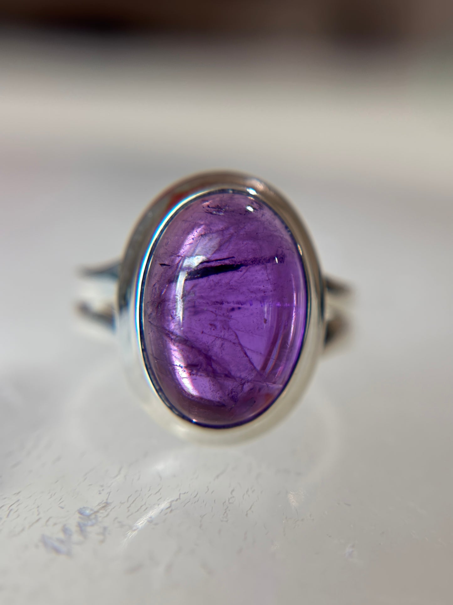 Amethyst Ring Size 6 Sterling Silver