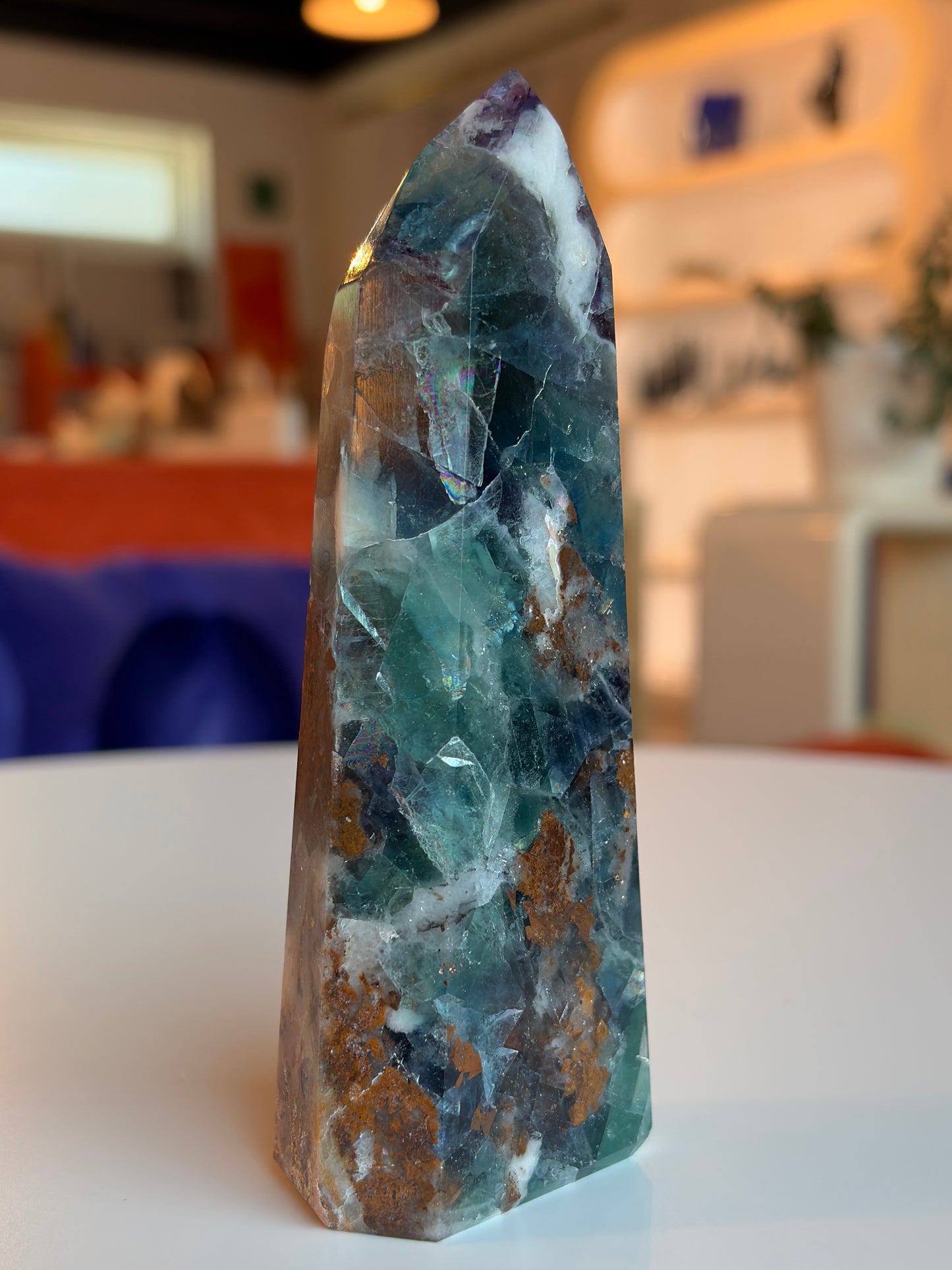 Rainbow Fluorite Tower RF06