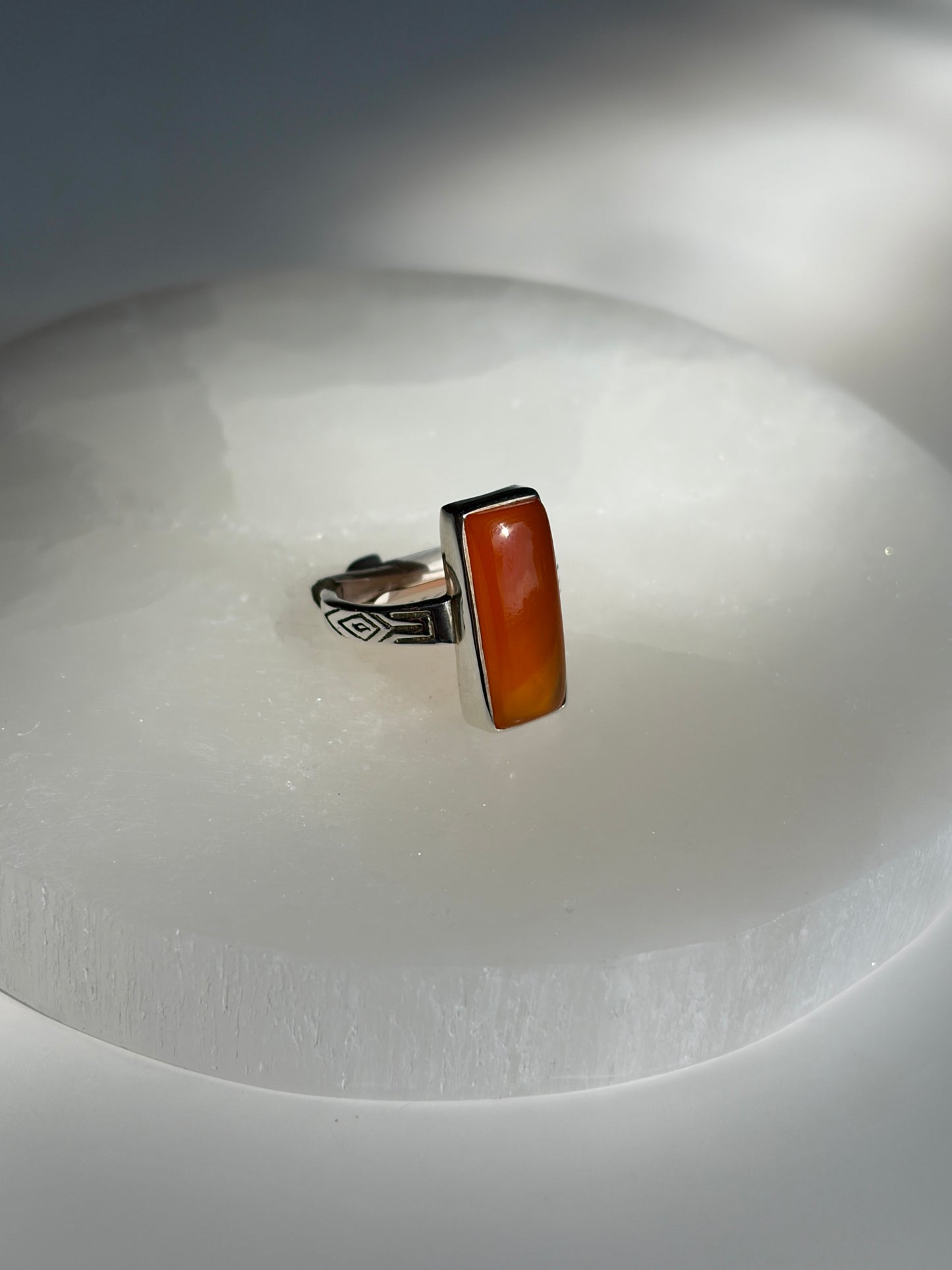 Carnelian Ring Size 6 - Sterling Silver .925