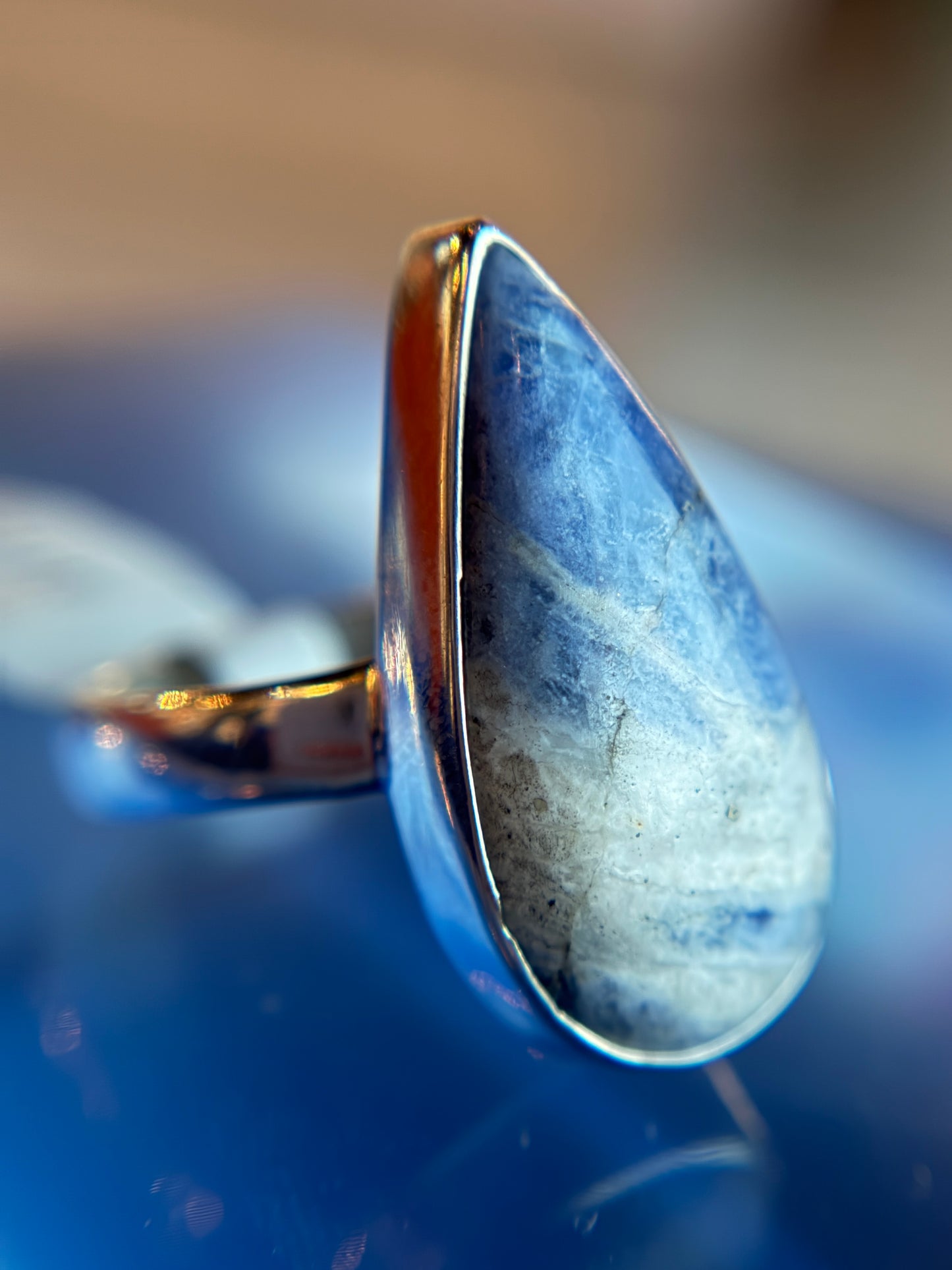 Sodalite Ring Size 7 Sterling Silver