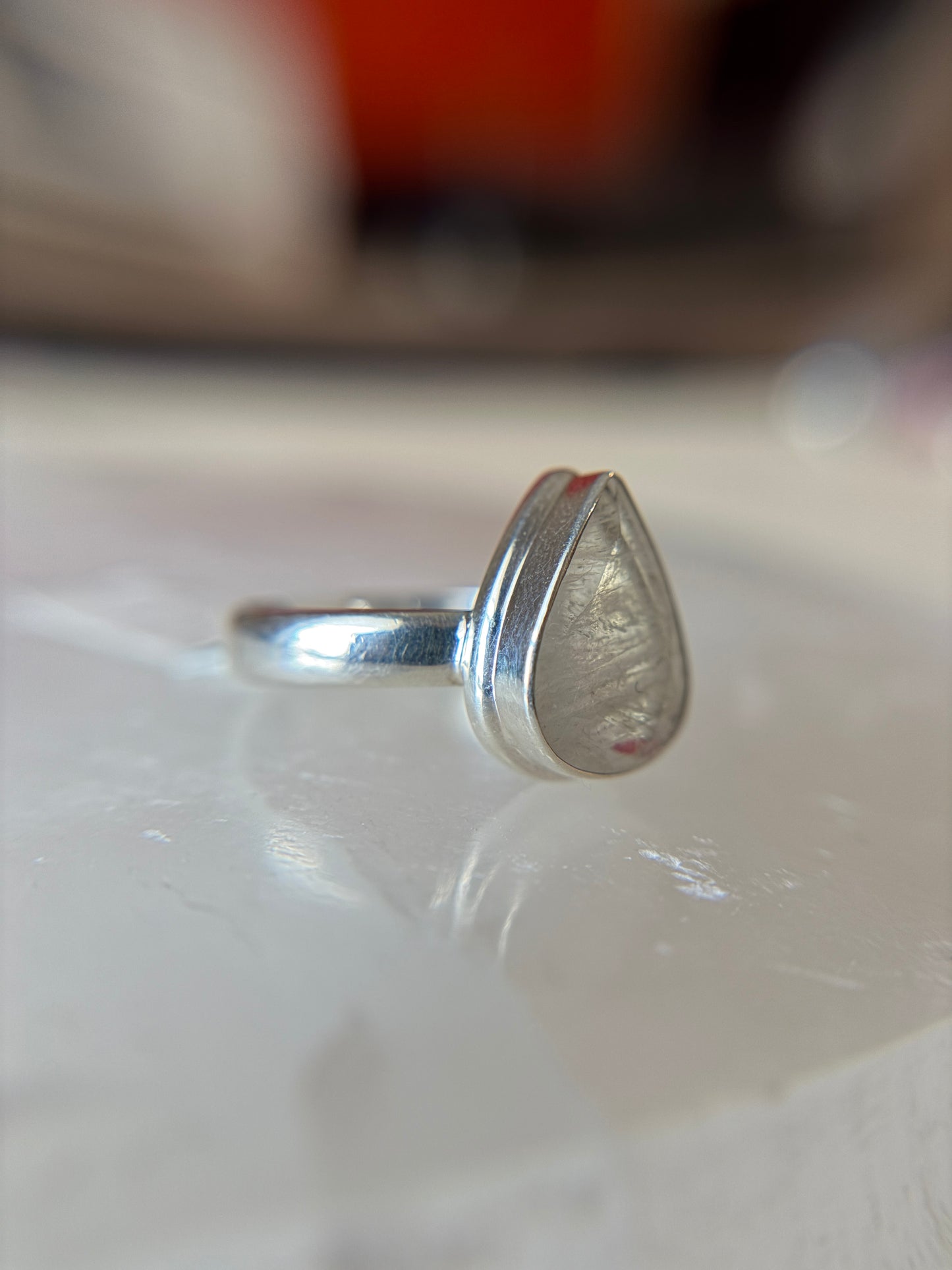 Moonstone Ring Size 10 Sterling Silver