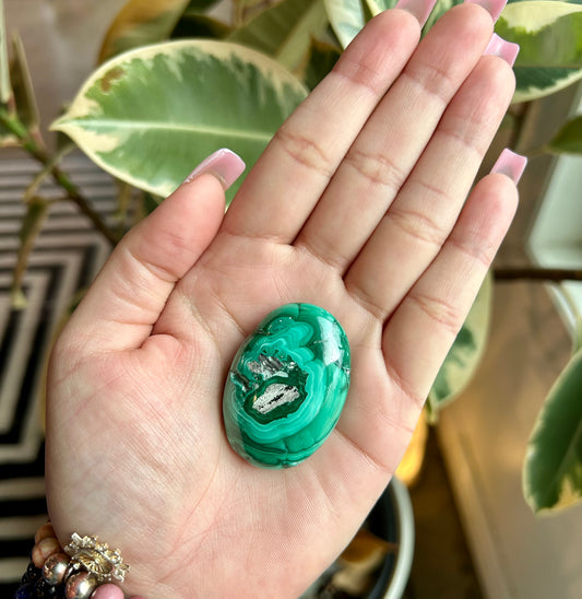 Malachite Palm Stone