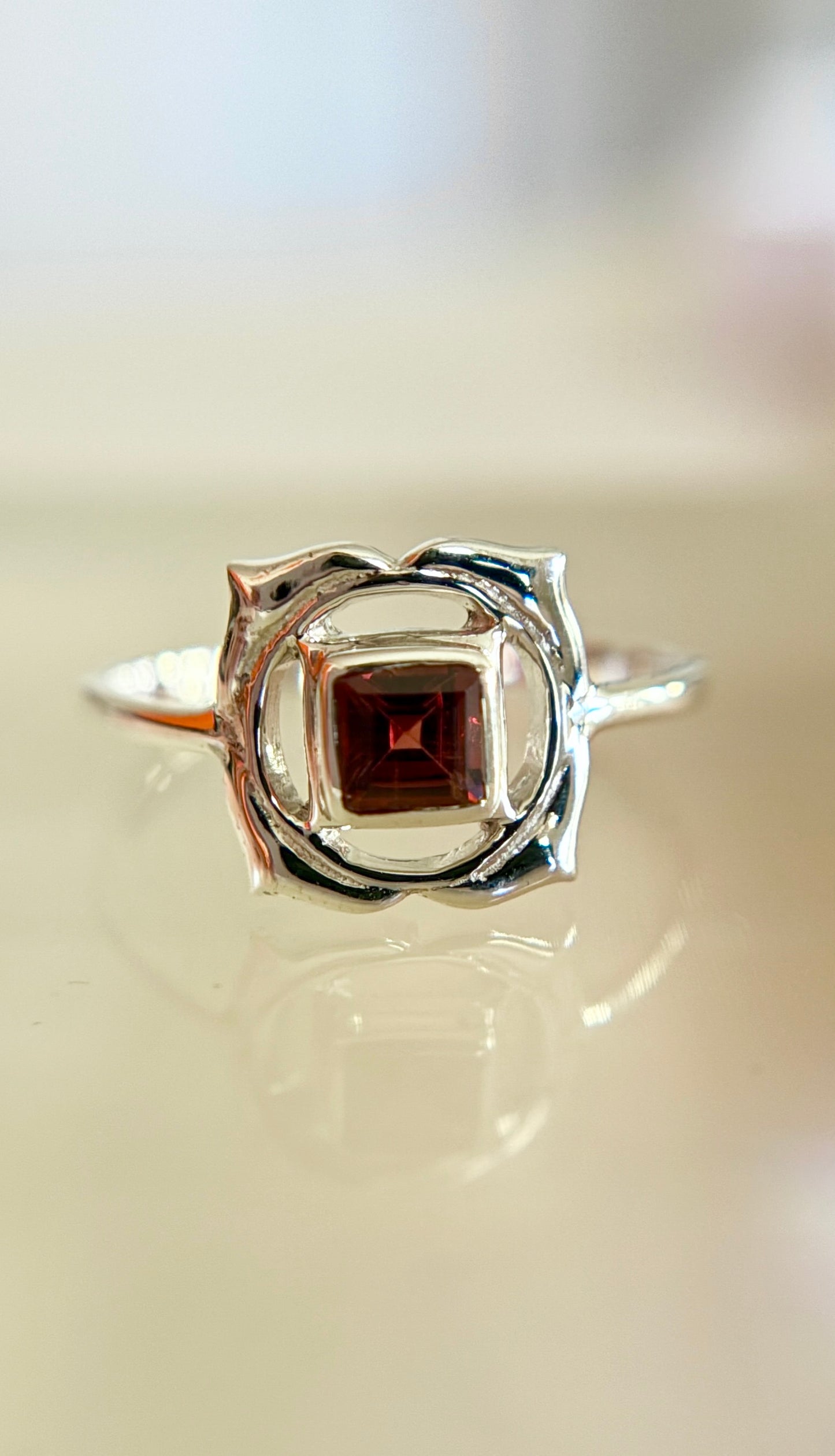 Chakra Collection - Garnet Root Chakra Balance Ring Size 6
