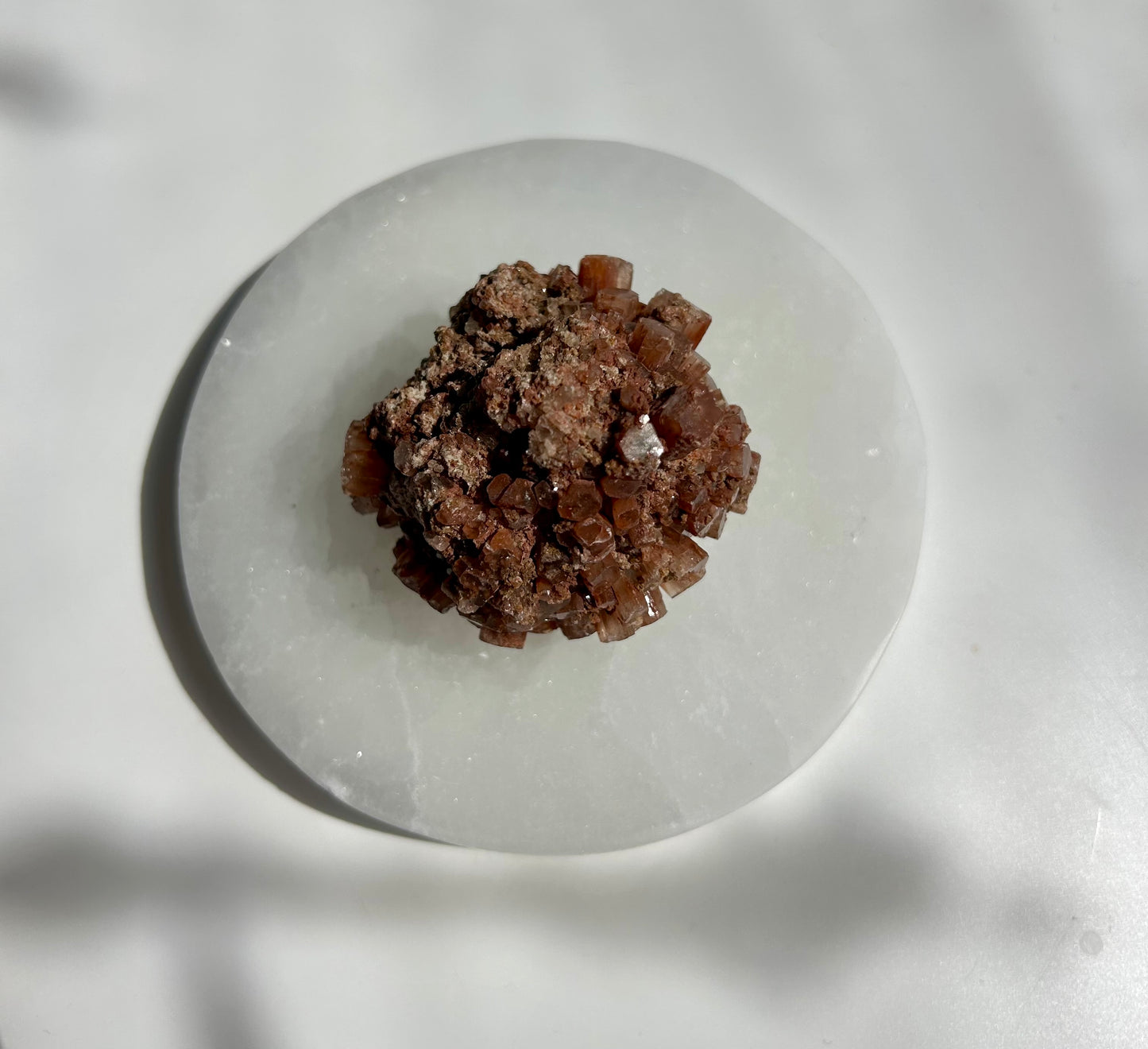 Red Aragonite Cluster