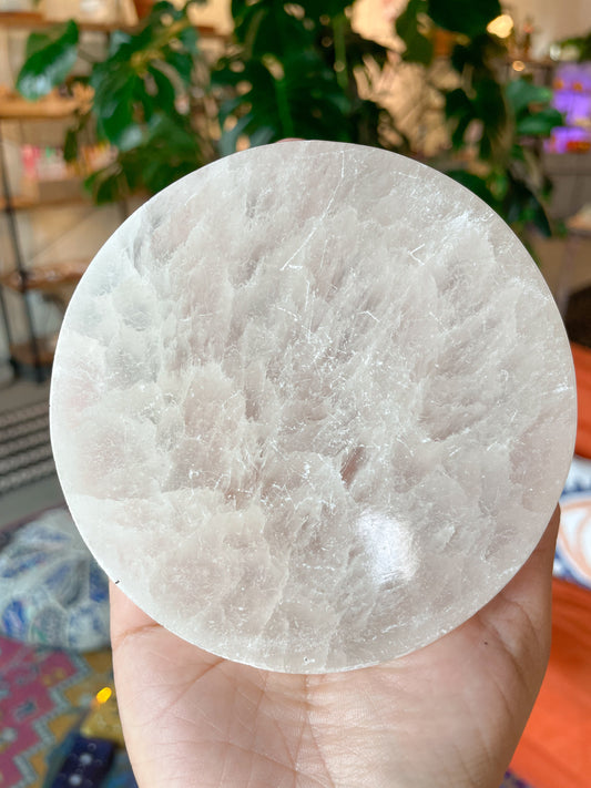 Selenite Charging Plate - Luna Metaphysical