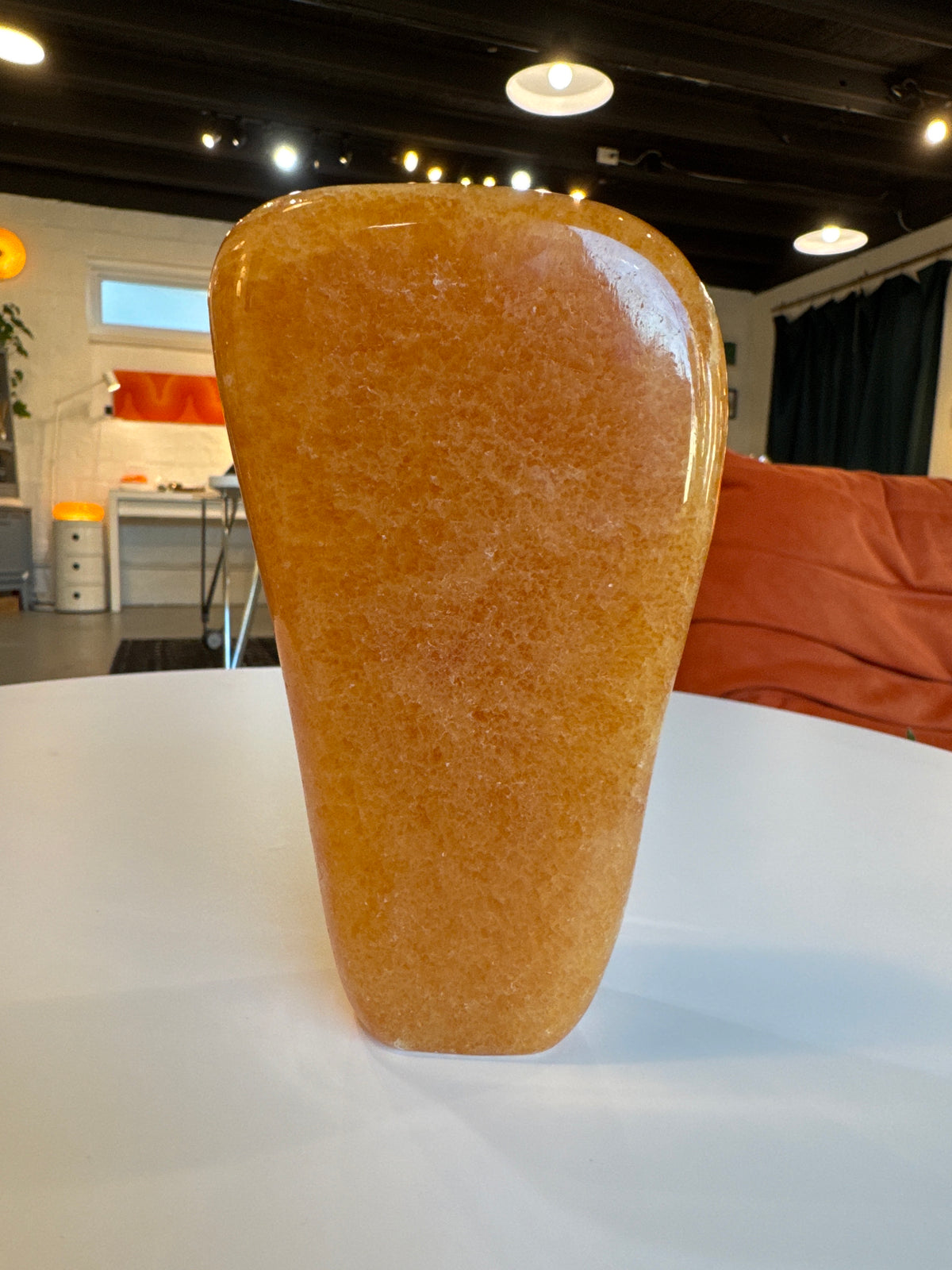 Polished Orange Calcite Freeform