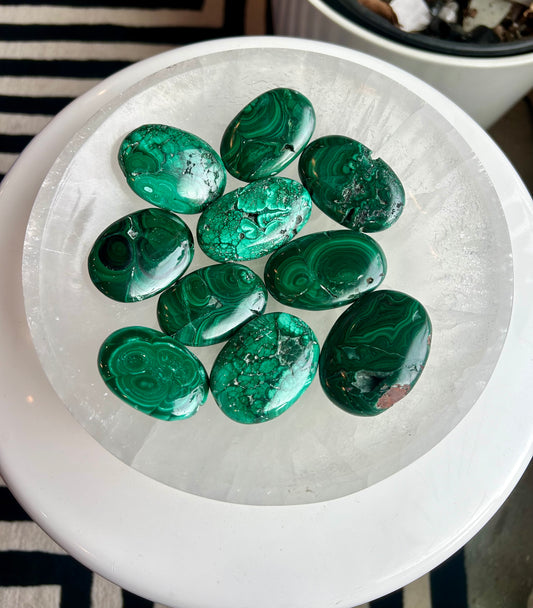 Malachite Palm Stone
