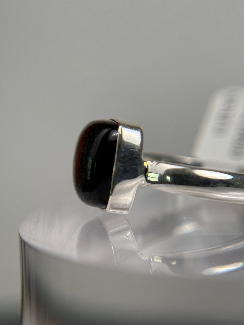 Silver Obsidian Ring Size 8