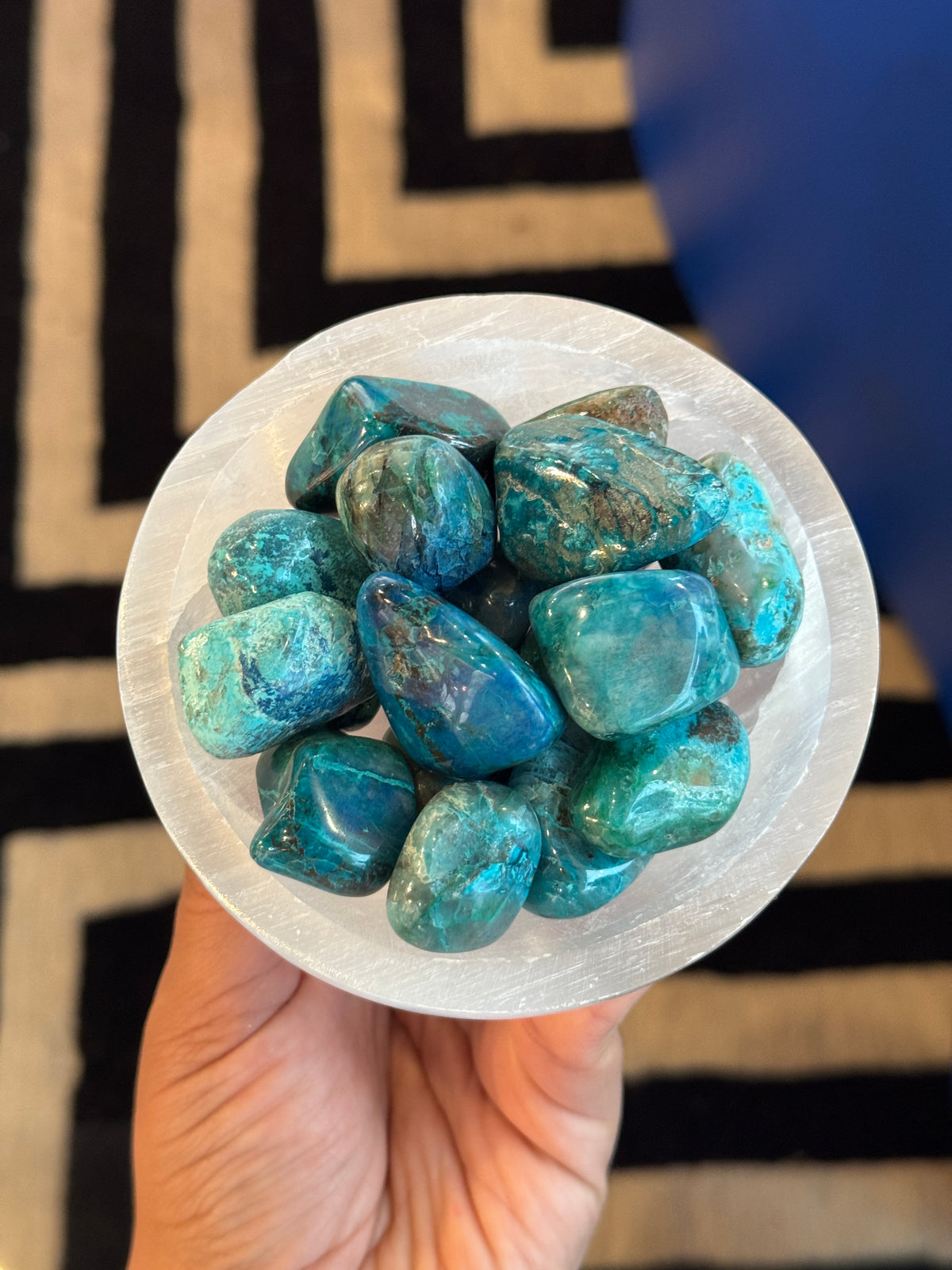 High Grade AA Chrysocolla Tumbled