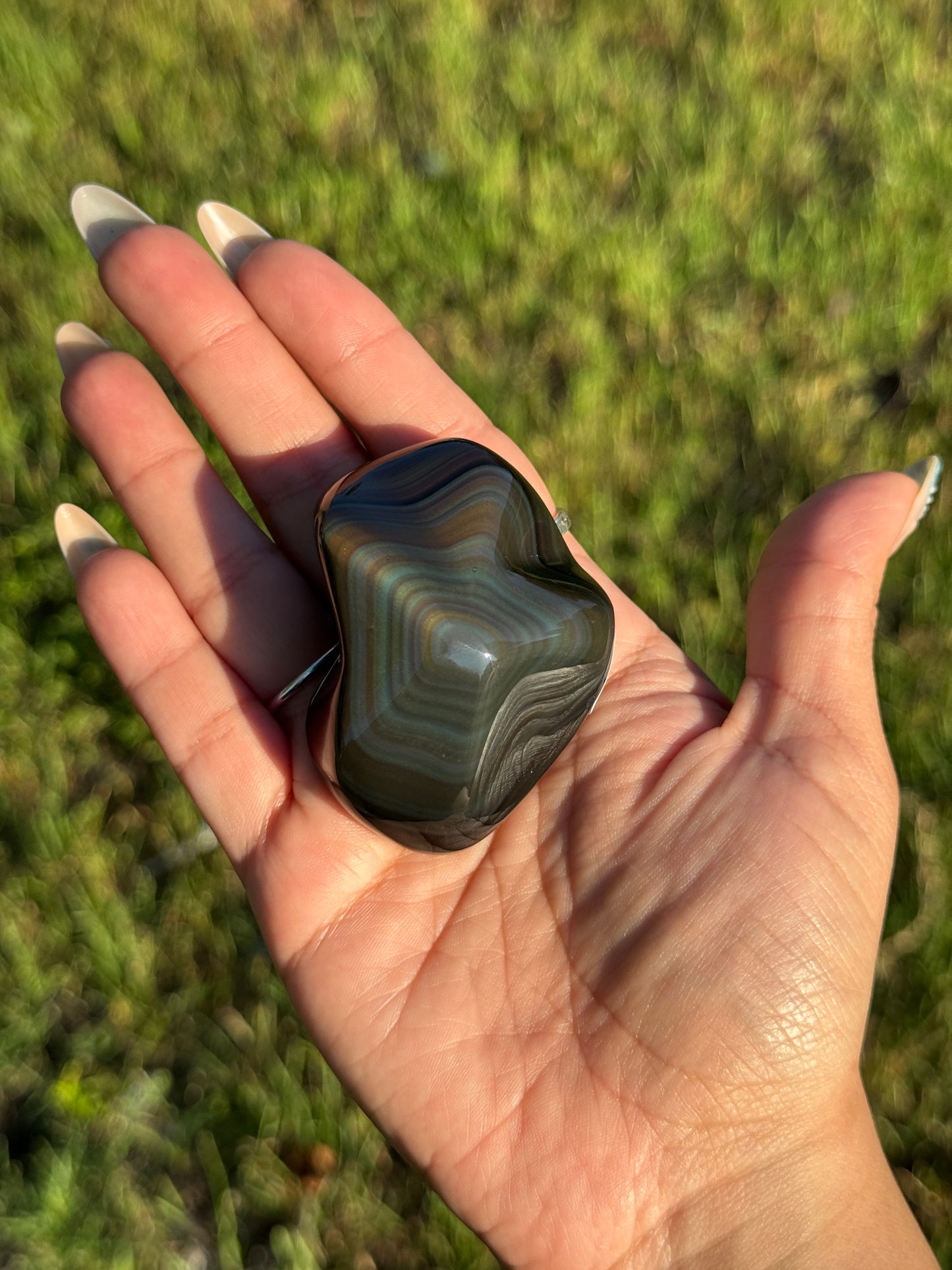 High Grade Rainbow Obsidian Polished Freeform from Mexico | RO-7