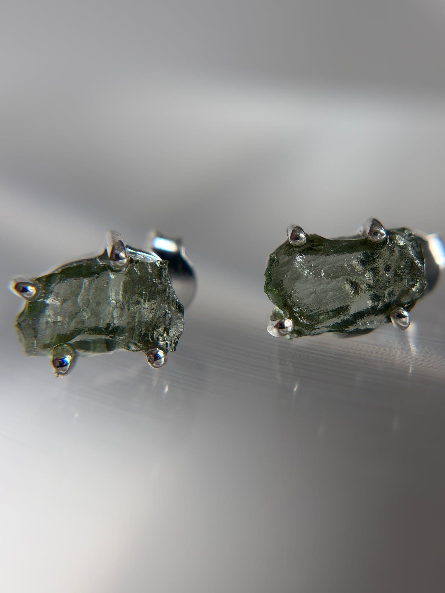 Moldavite Earrings