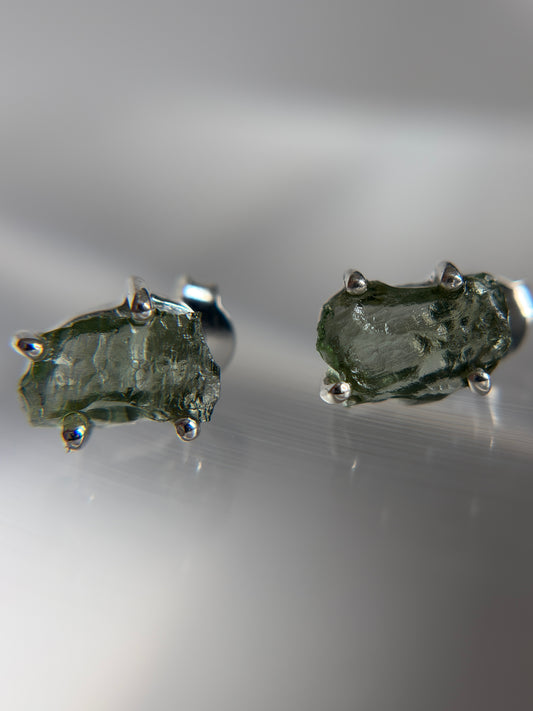 Moldavite Earrings