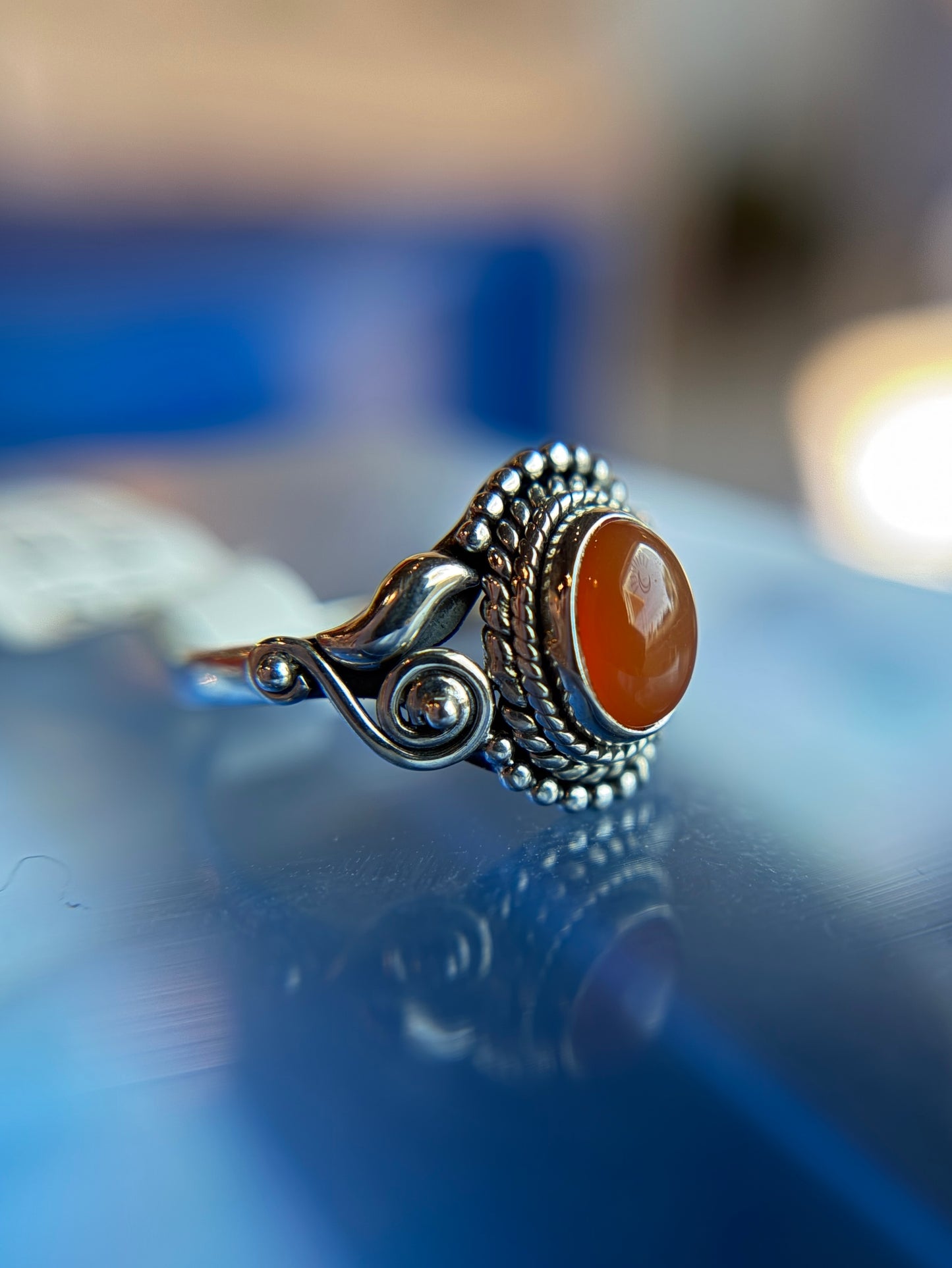 Carnelian Ring Sterling Silver