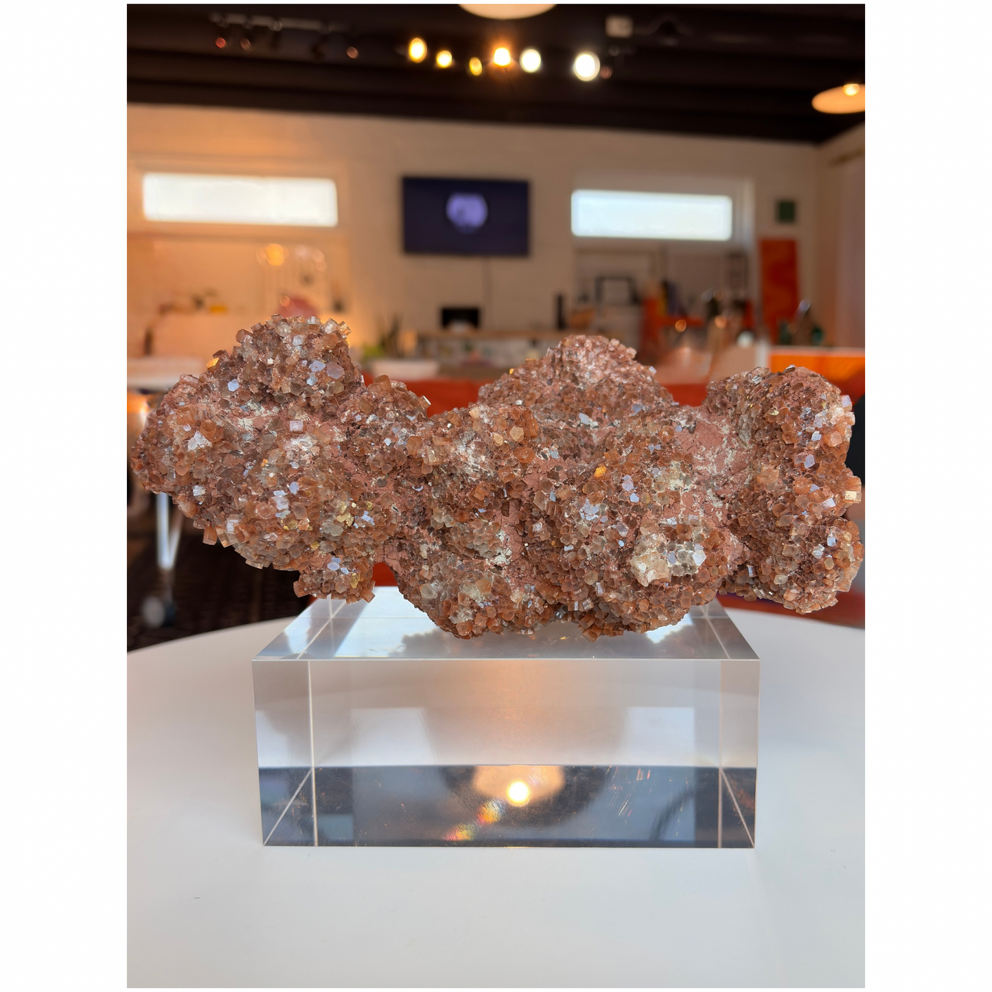 Red Aragonite Large Cluster