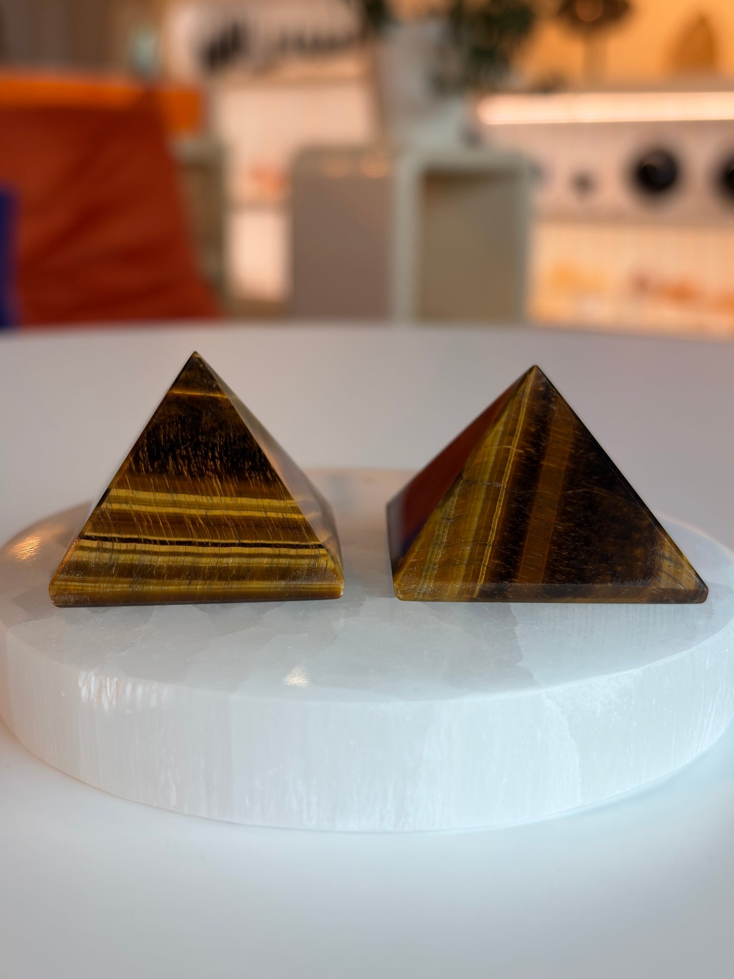 Small Tiger’s Eye Pyramids