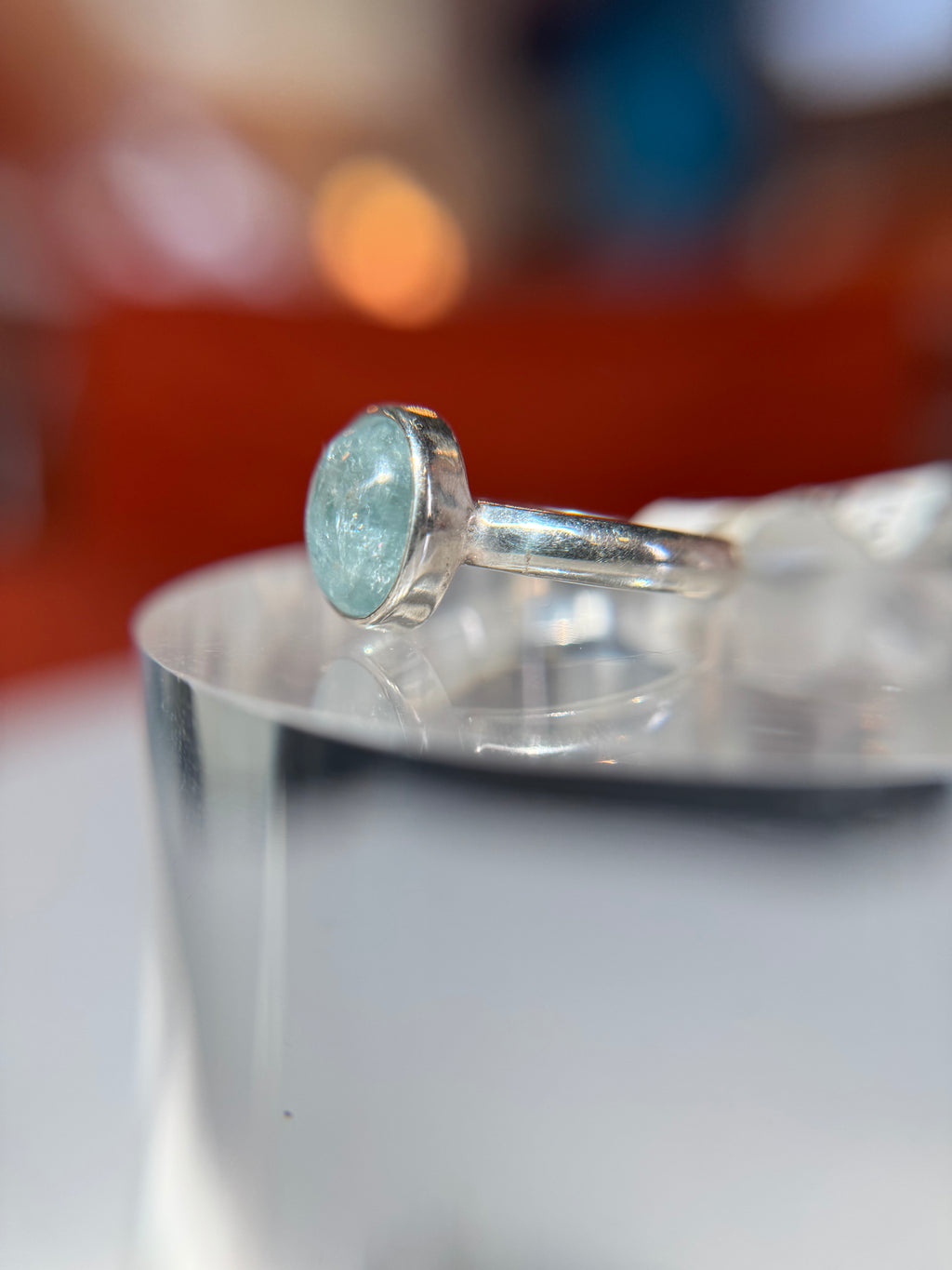 Aqua Kyanite Ring Size 6