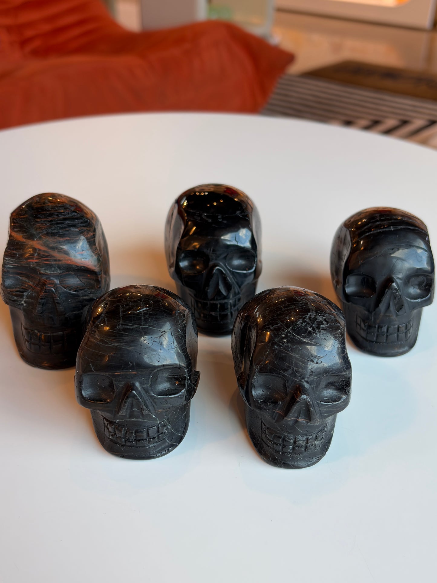 Black Tourmaline Skulls